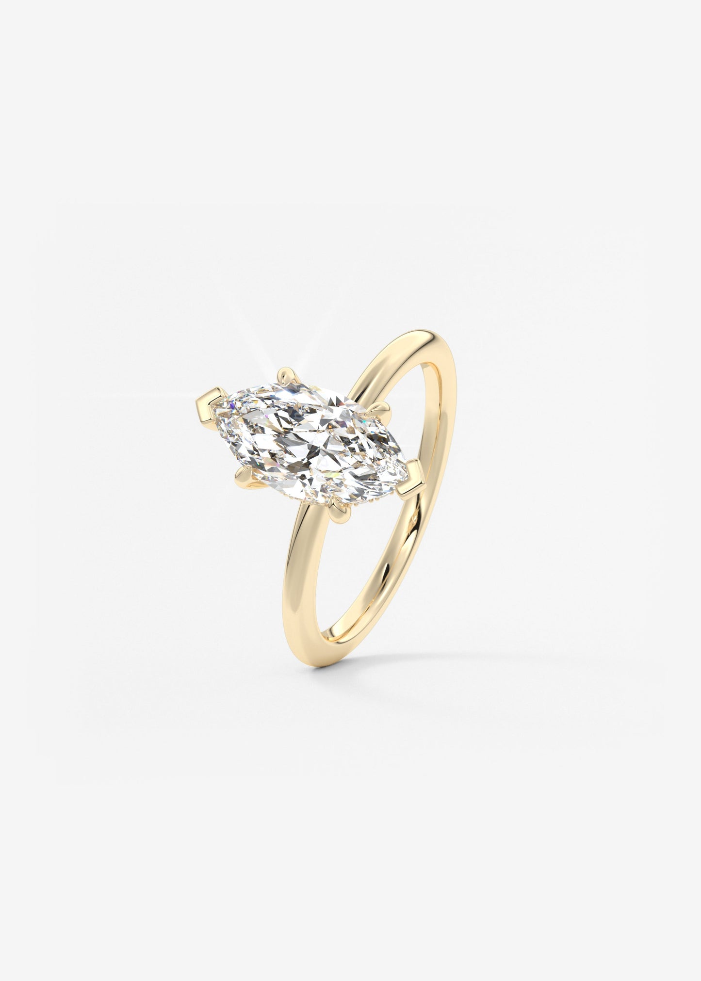 Oval Solitaire With Raised Basket Gallery Lab Grown Diamond Engagement Ring