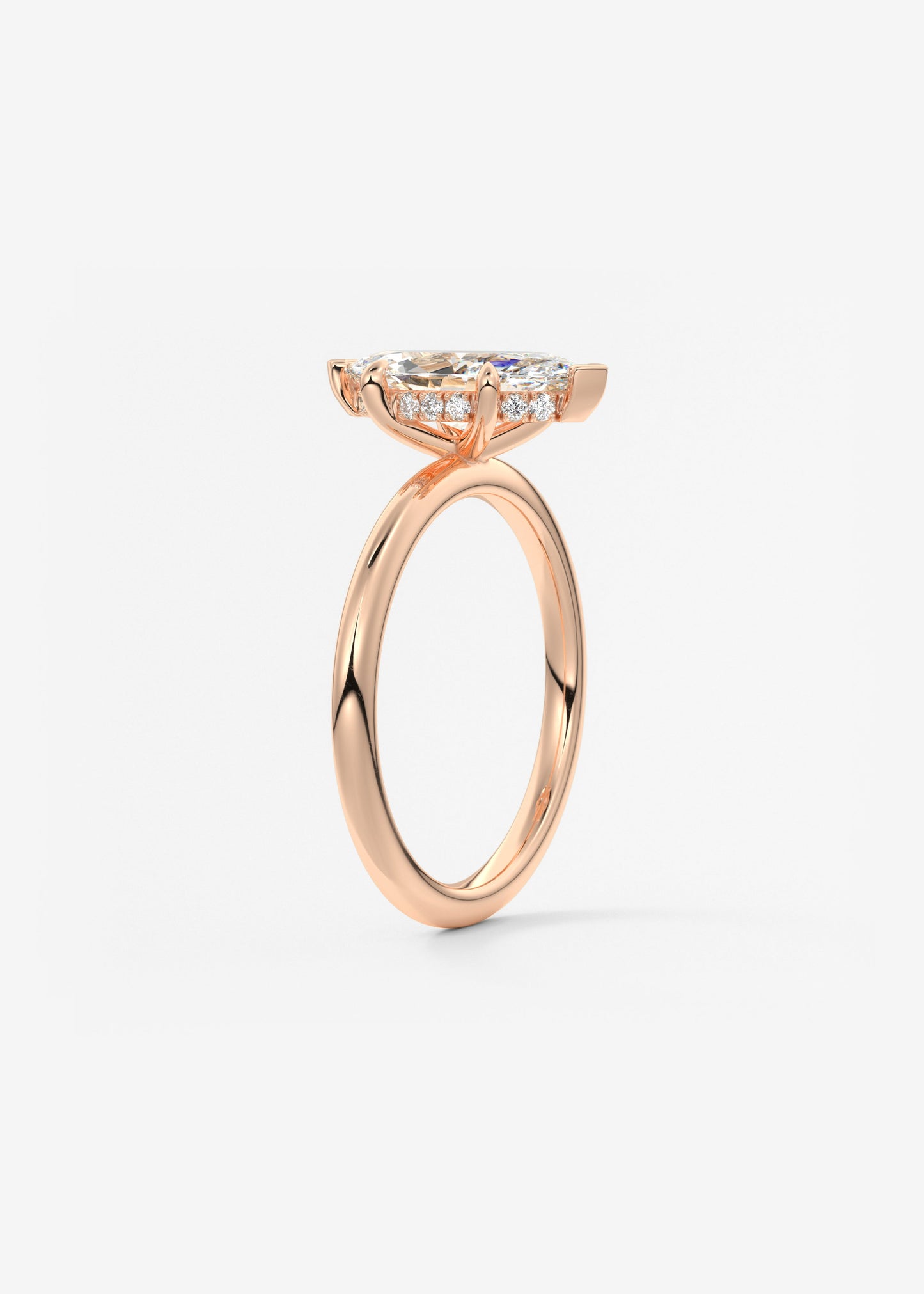 Oval Solitaire With Raised Basket Gallery Lab Grown Diamond Engagement Ring