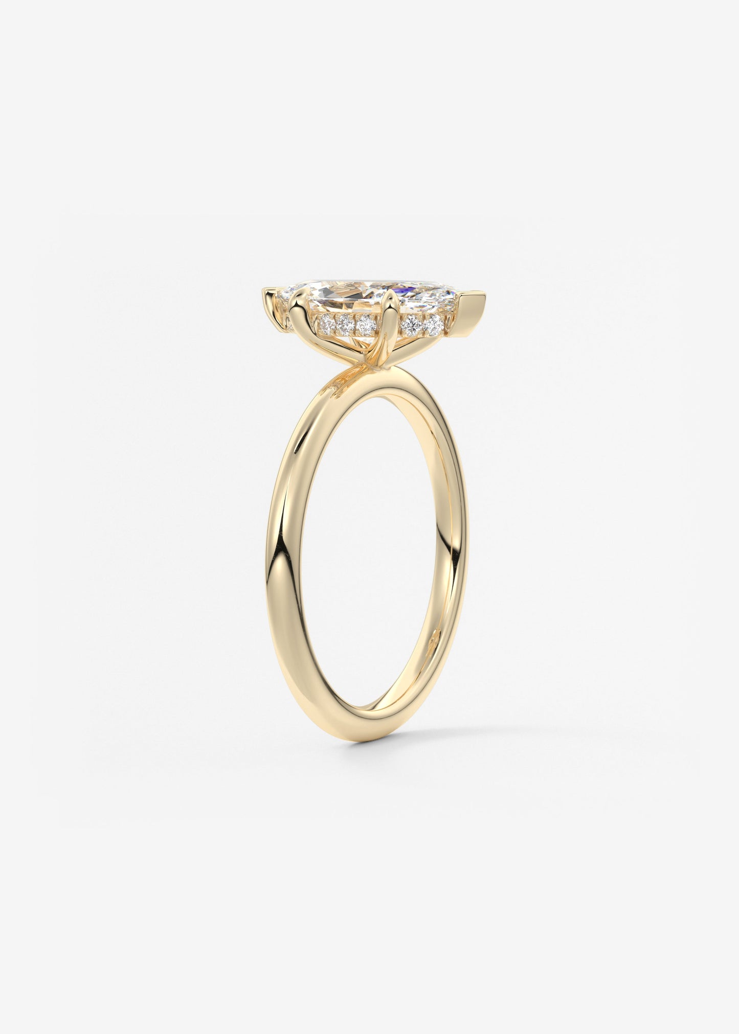 Oval Solitaire With Raised Basket Gallery Lab Grown Diamond Engagement Ring