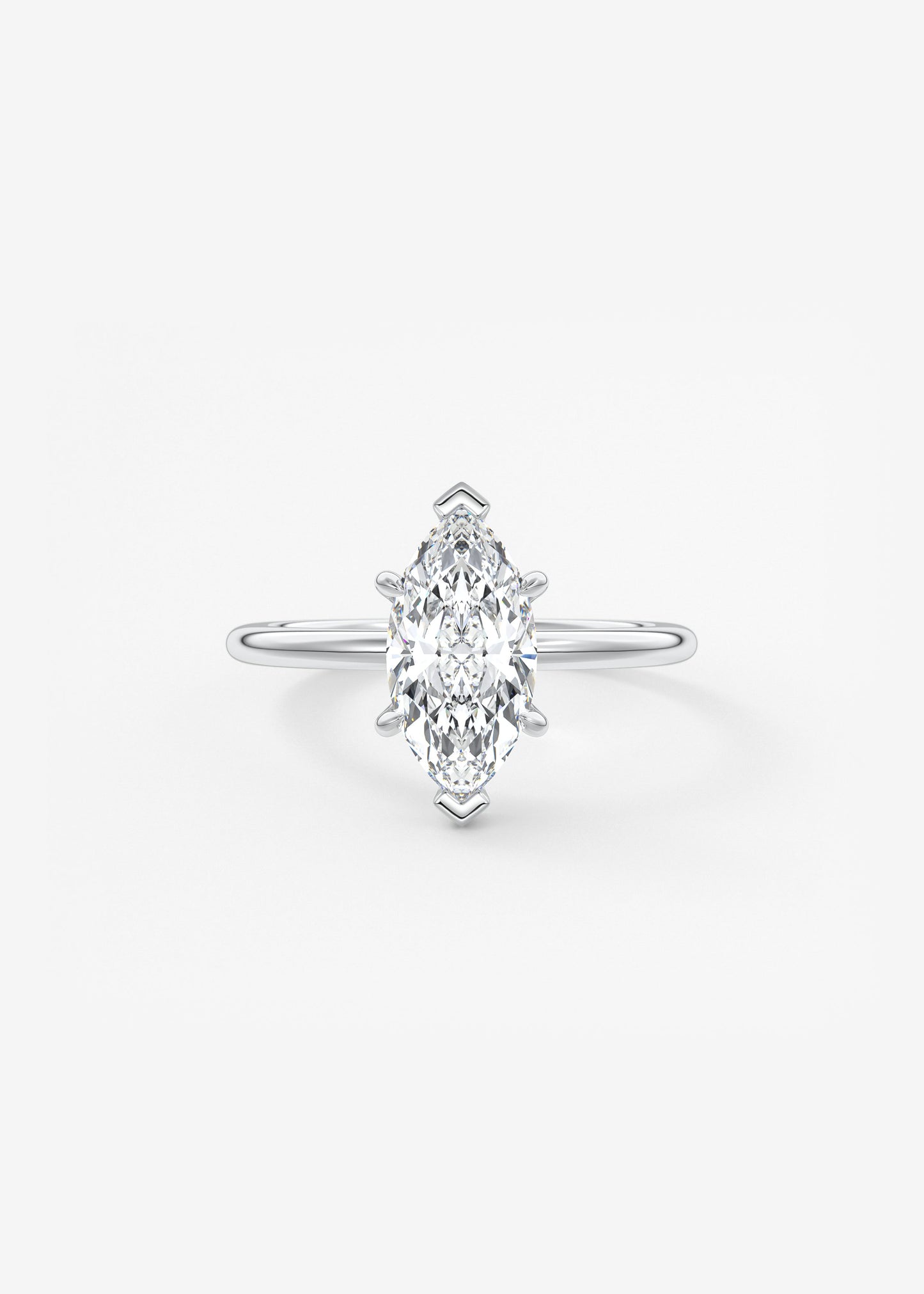 Oval Solitaire With Raised Basket Gallery Lab Grown Diamond Engagement Ring