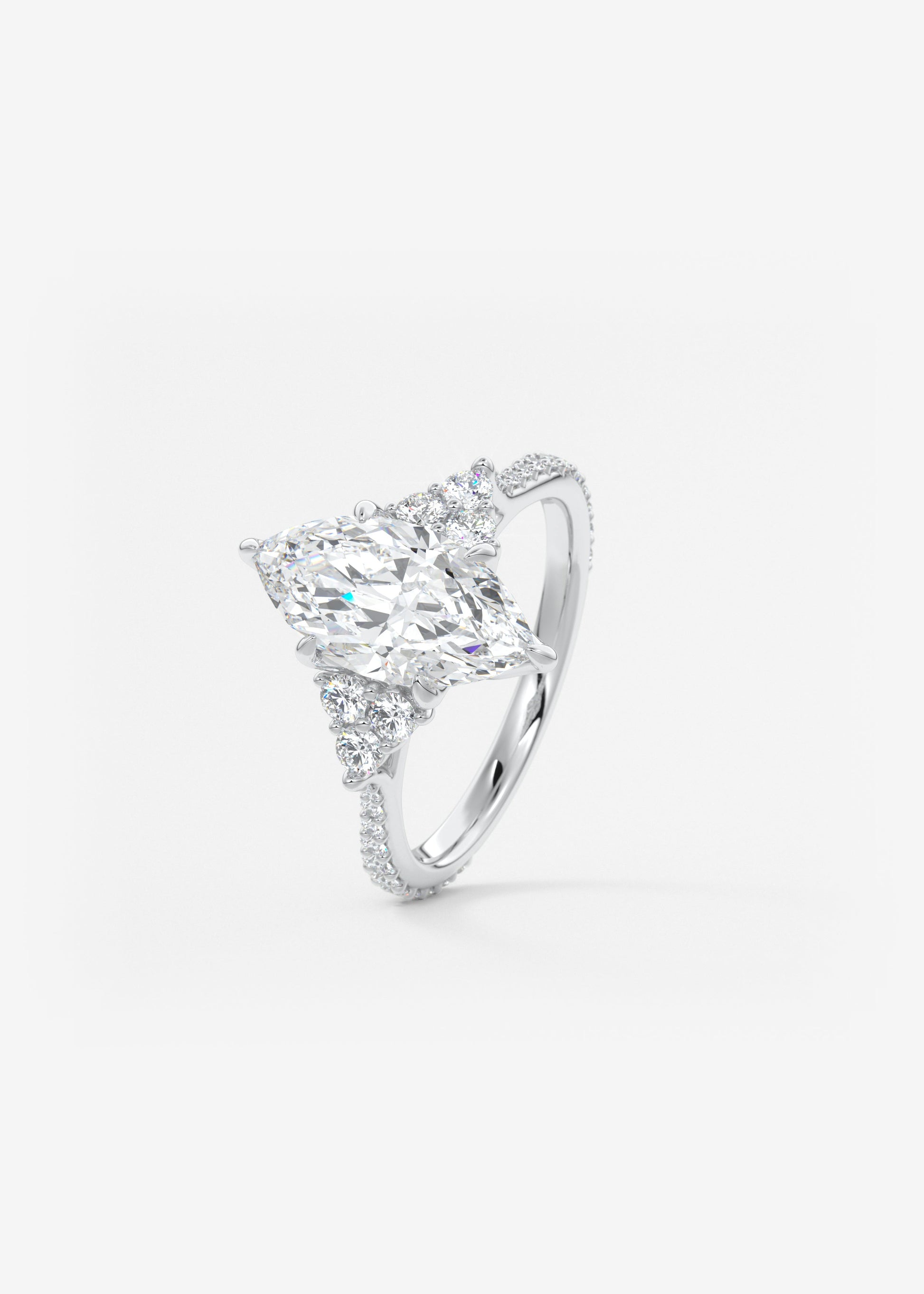 Oval Solitaire With Raised Basket Gallery Lab Grown Diamond Engagement Ring