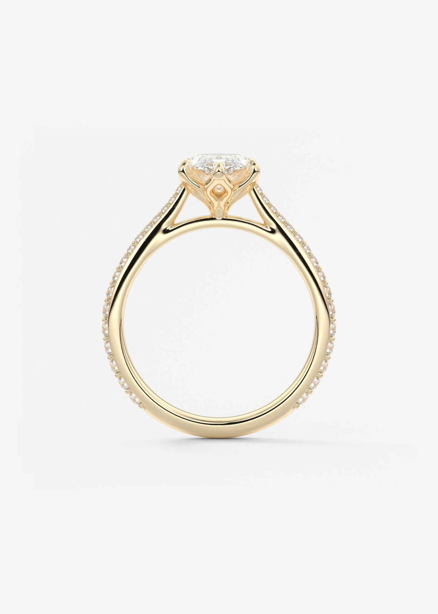 Oval Solitaire With Raised Basket Gallery Lab Grown Diamond Engagement Ring