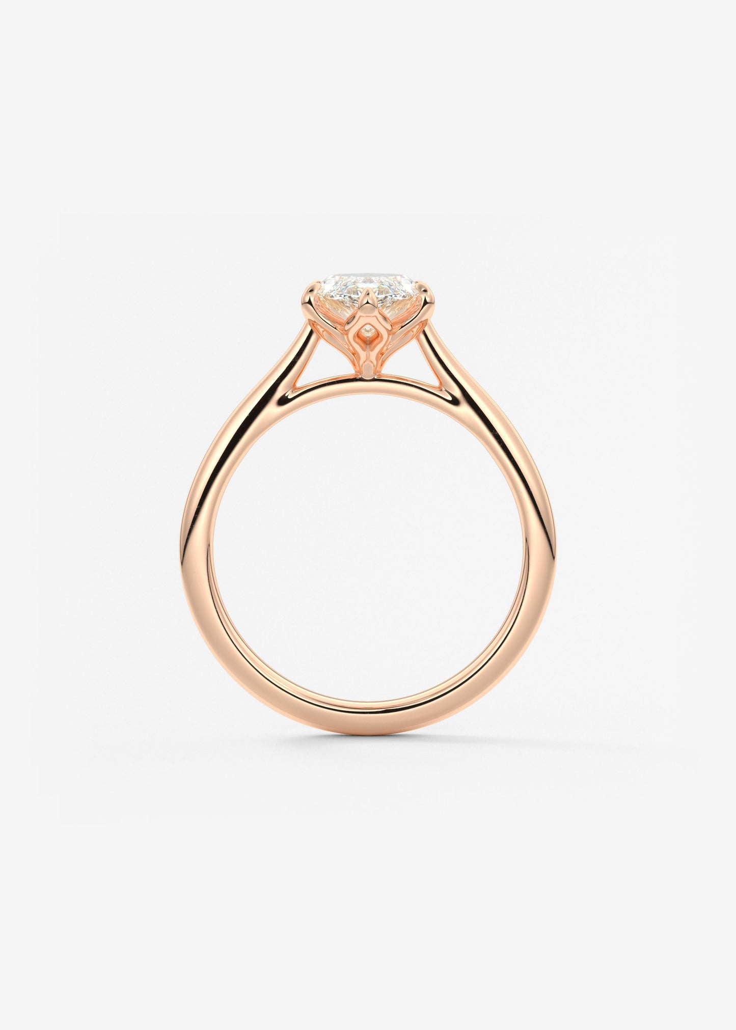 Oval Solitaire With Raised Basket Gallery Lab Grown Diamond Engagement Ring