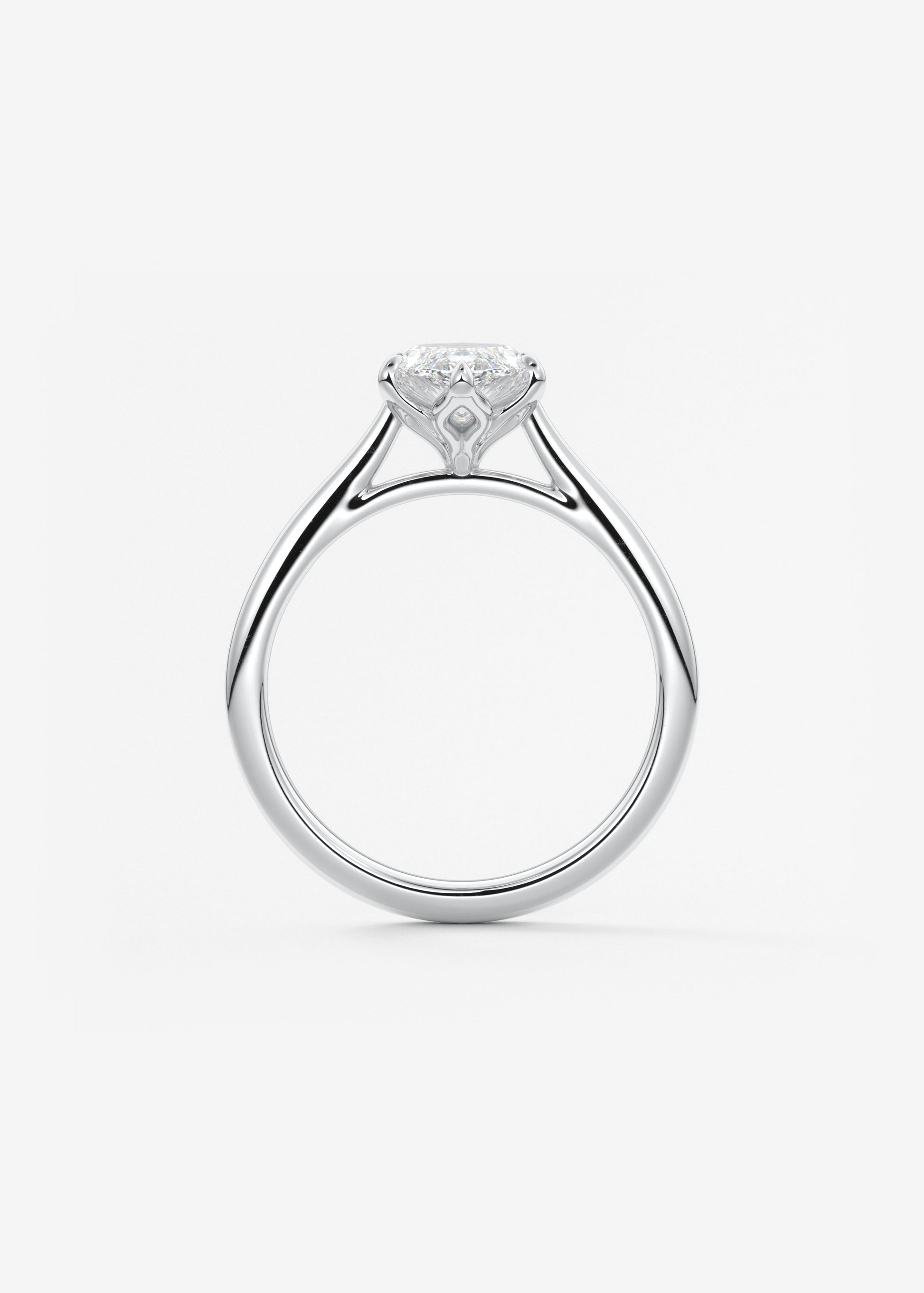 Oval Solitaire With Raised Basket Gallery Lab Grown Diamond Engagement Ring