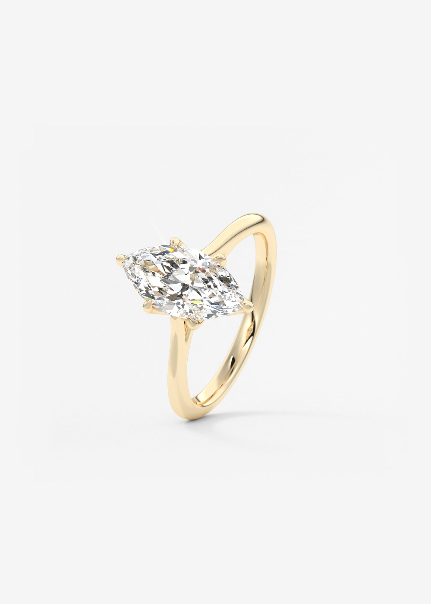 Oval Solitaire With Raised Basket Gallery Lab Grown Diamond Engagement Ring