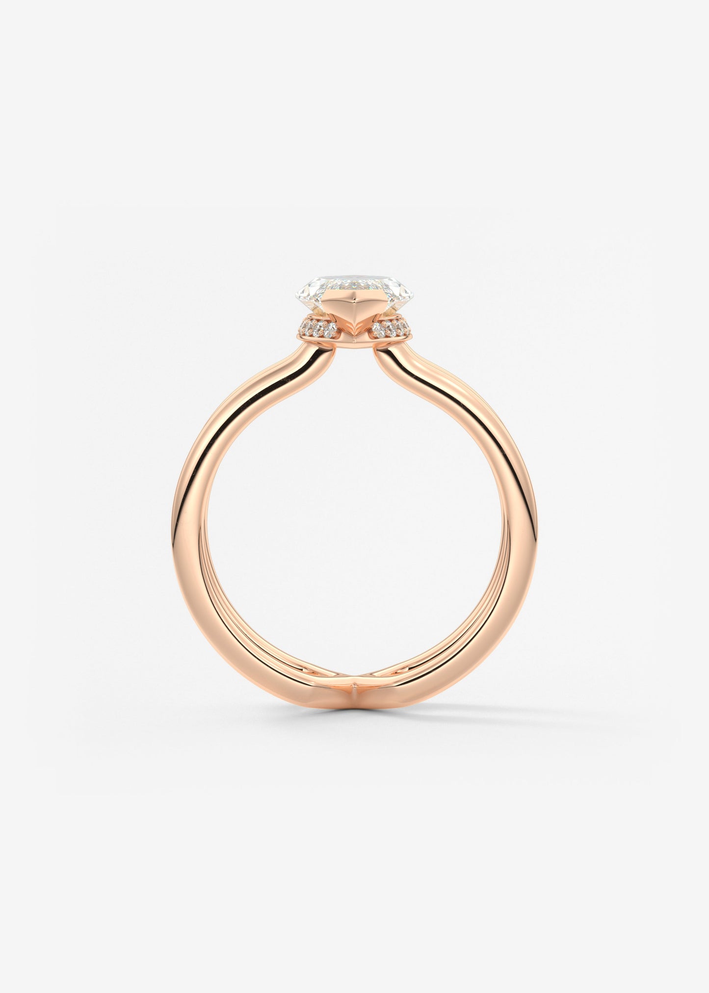 Oval Solitaire With Raised Basket Gallery Lab Grown Diamond Engagement Ring