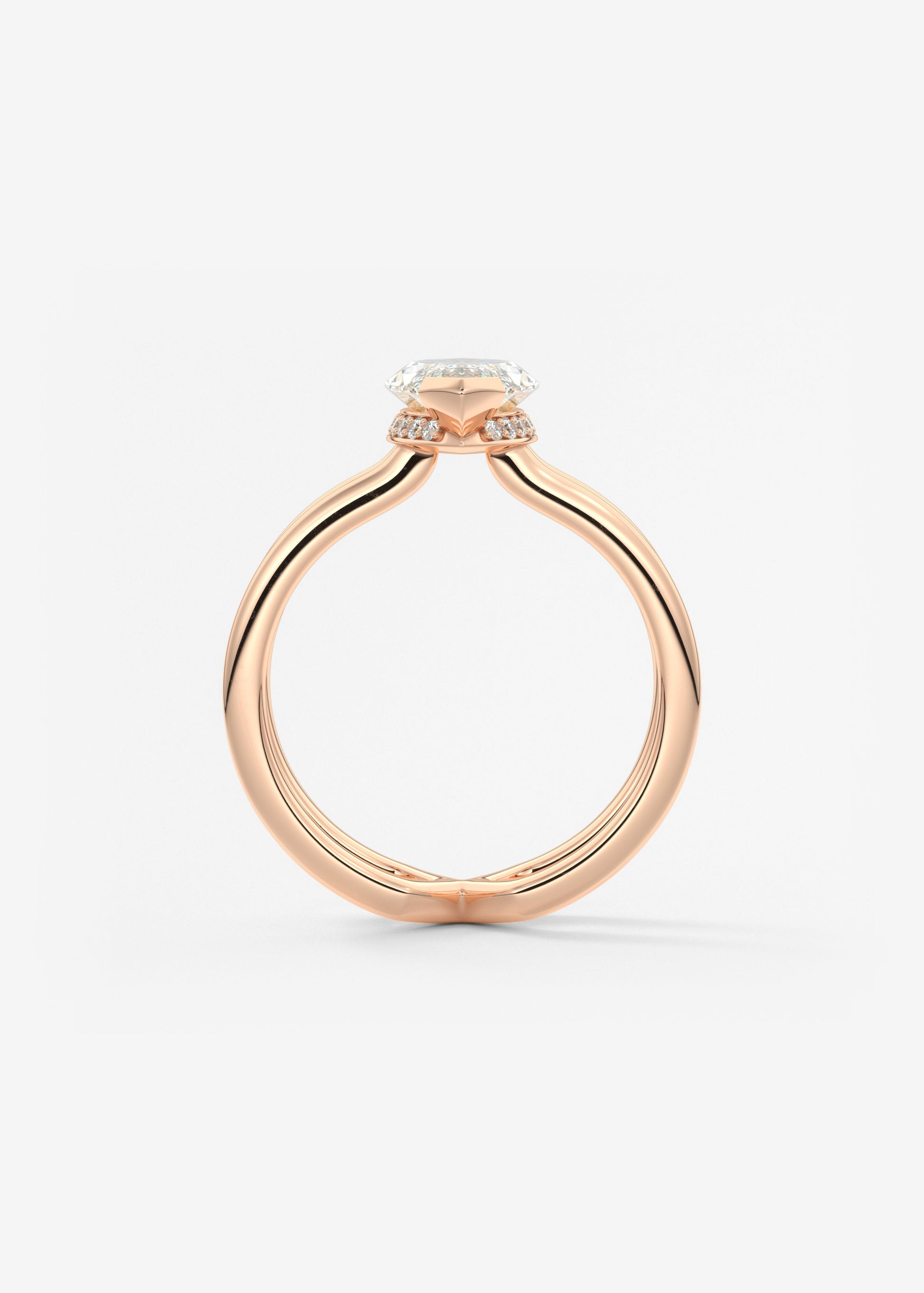 Oval Solitaire With Raised Basket Gallery Lab Grown Diamond Engagement Ring
