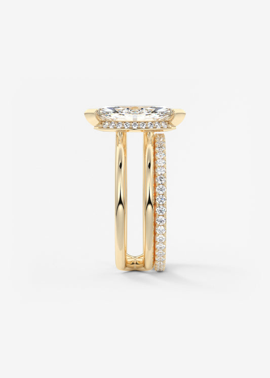 Oval Solitaire With Raised Basket Gallery Lab Grown Diamond Engagement Ring
