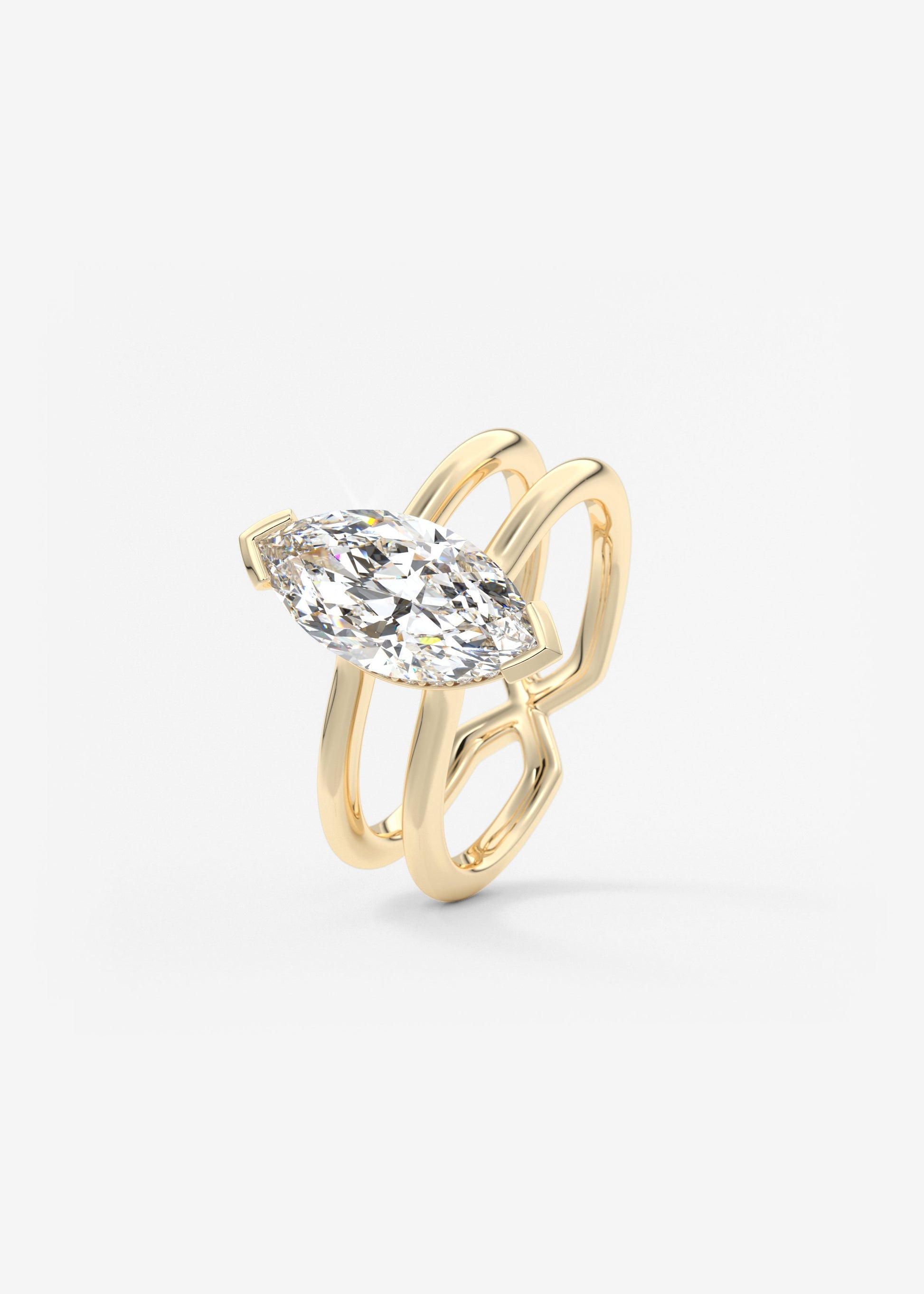 Oval Solitaire With Raised Basket Gallery Lab Grown Diamond Engagement Ring