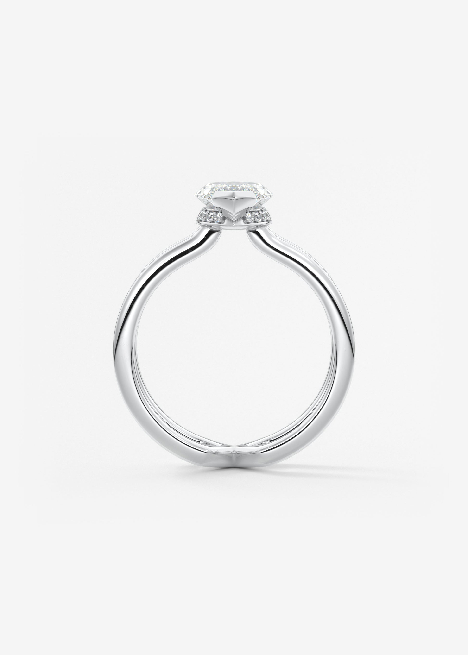 Oval Solitaire With Raised Basket Gallery Lab Grown Diamond Engagement Ring