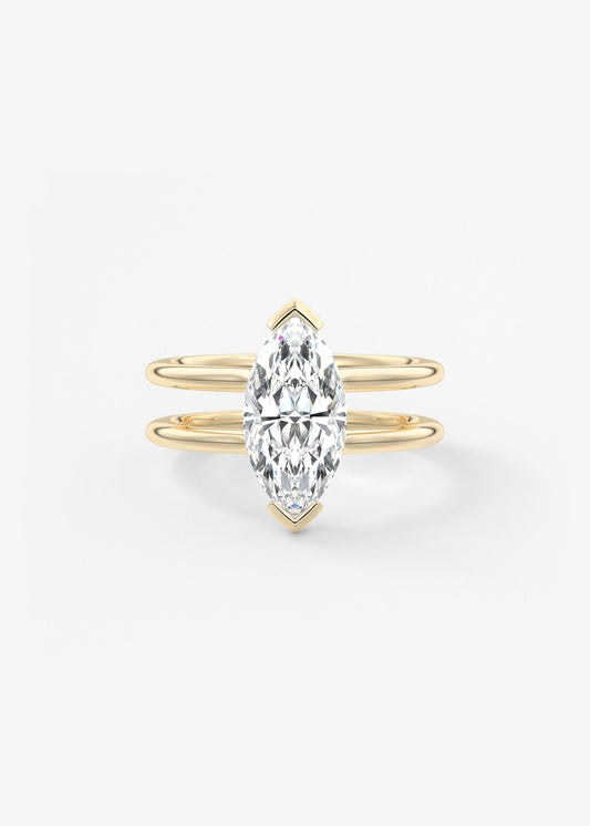 Oval Solitaire With Raised Basket Gallery Lab Grown Diamond Engagement Ring