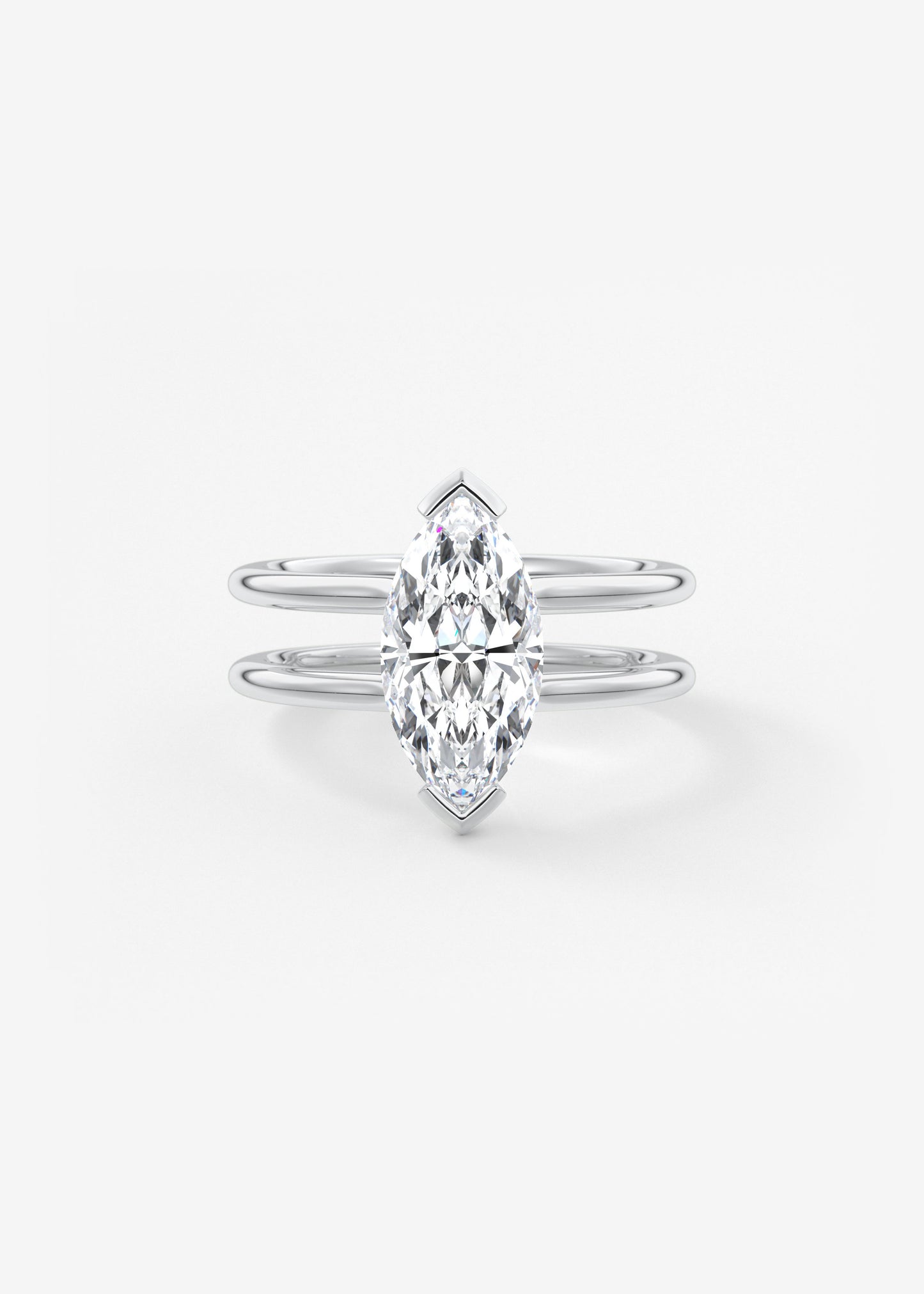 Oval Solitaire With Raised Basket Gallery Lab Grown Diamond Engagement Ring