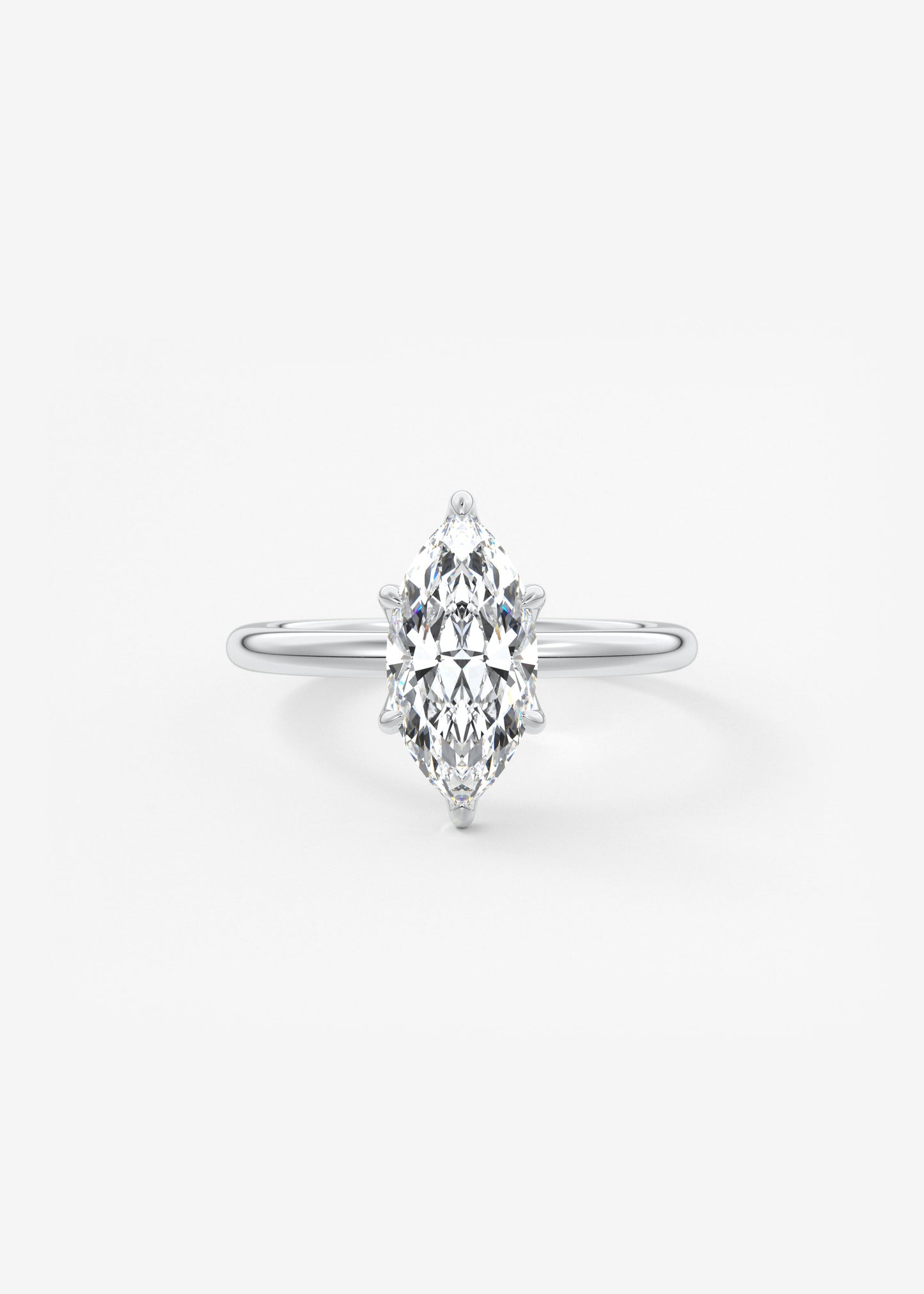 Oval Solitaire With Raised Basket Gallery Lab Grown Diamond Engagement Ring