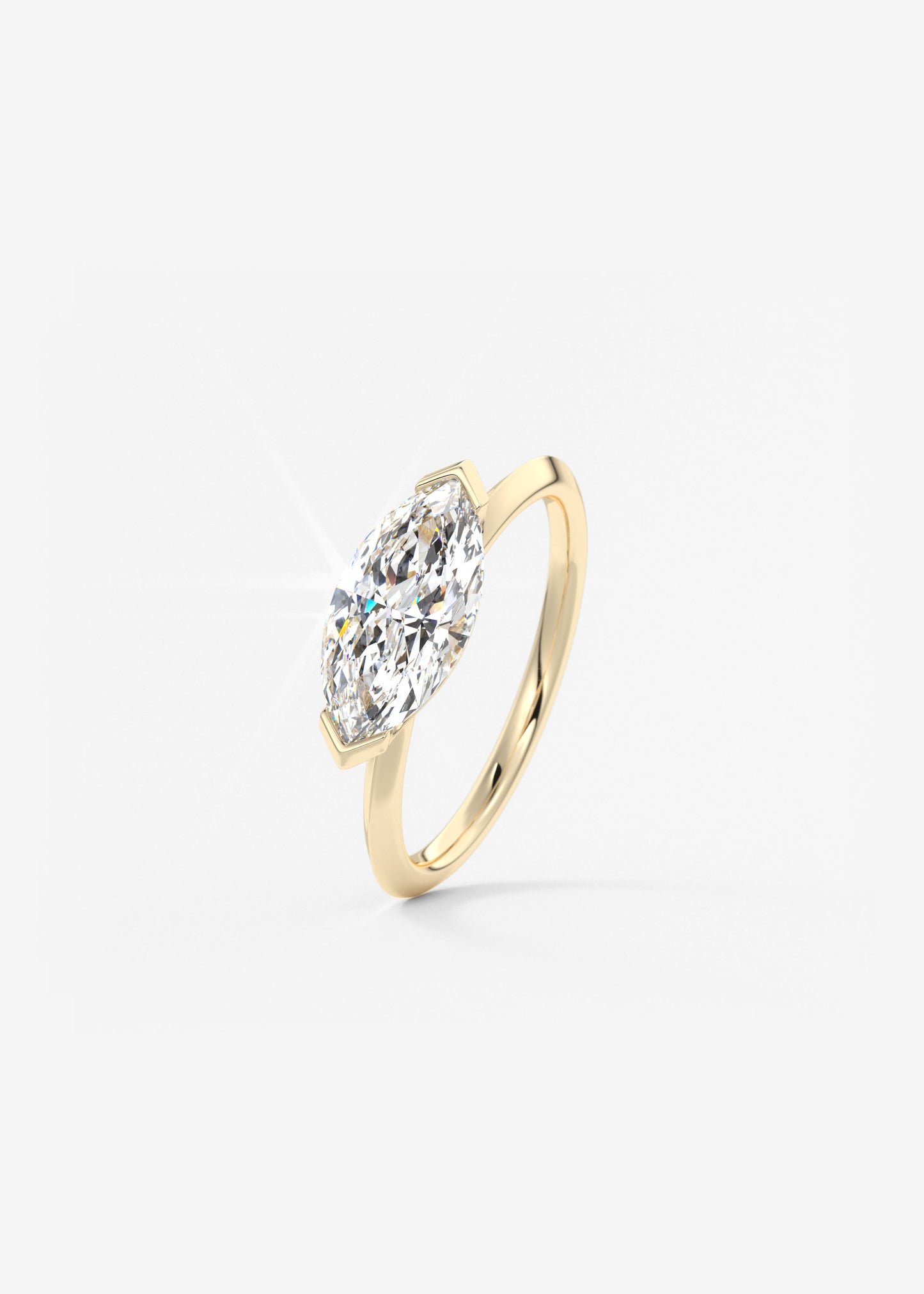 Oval Solitaire With Raised Basket Gallery Lab Grown Diamond Engagement Ring