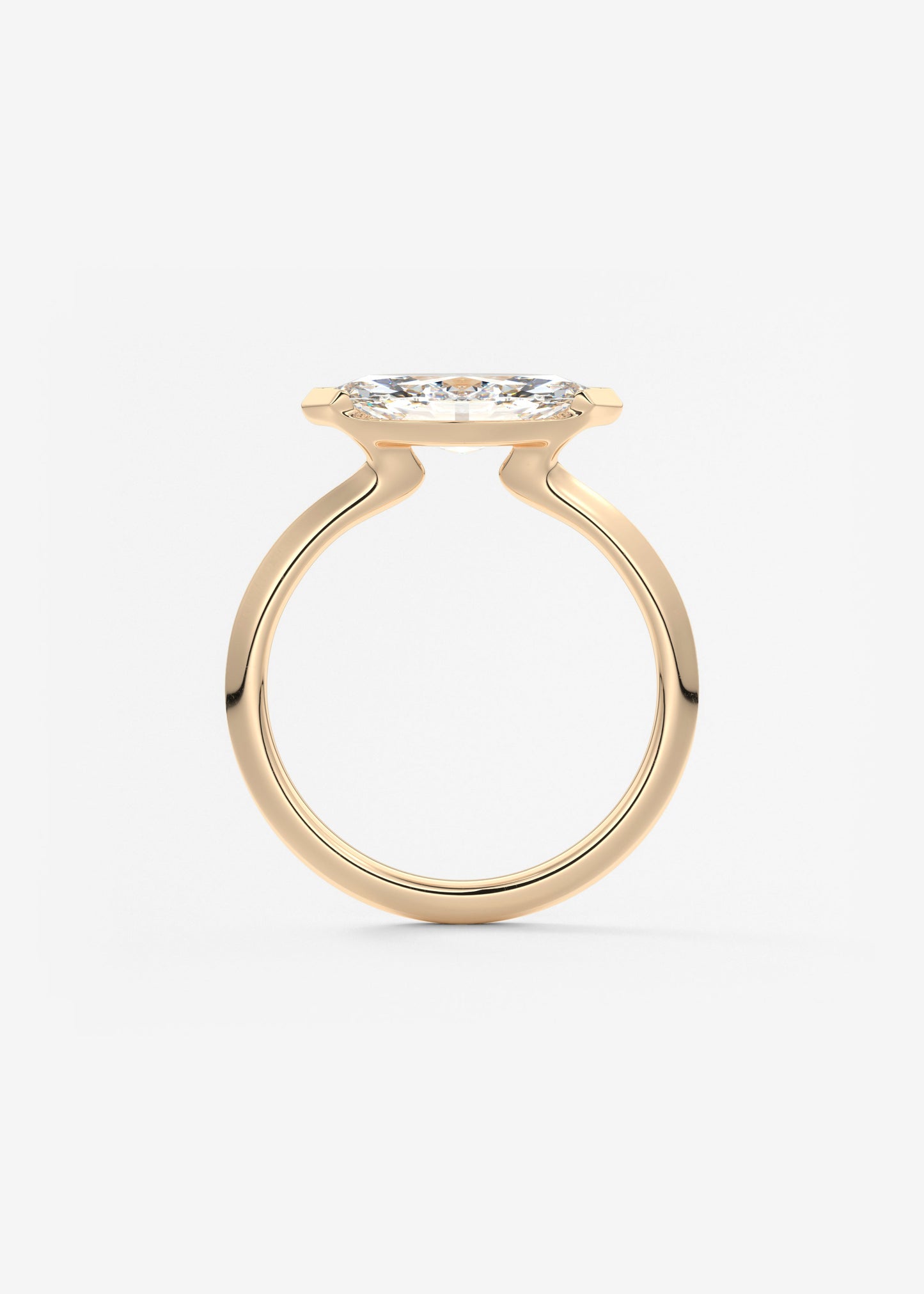 Oval Solitaire With Raised Basket Gallery Lab Grown Diamond Engagement Ring