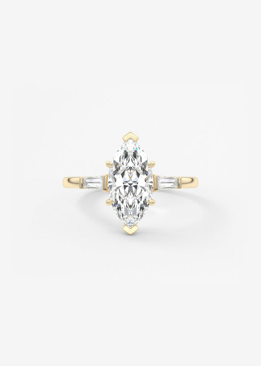 Oval Solitaire With Raised Basket Gallery Lab Grown Diamond Engagement Ring
