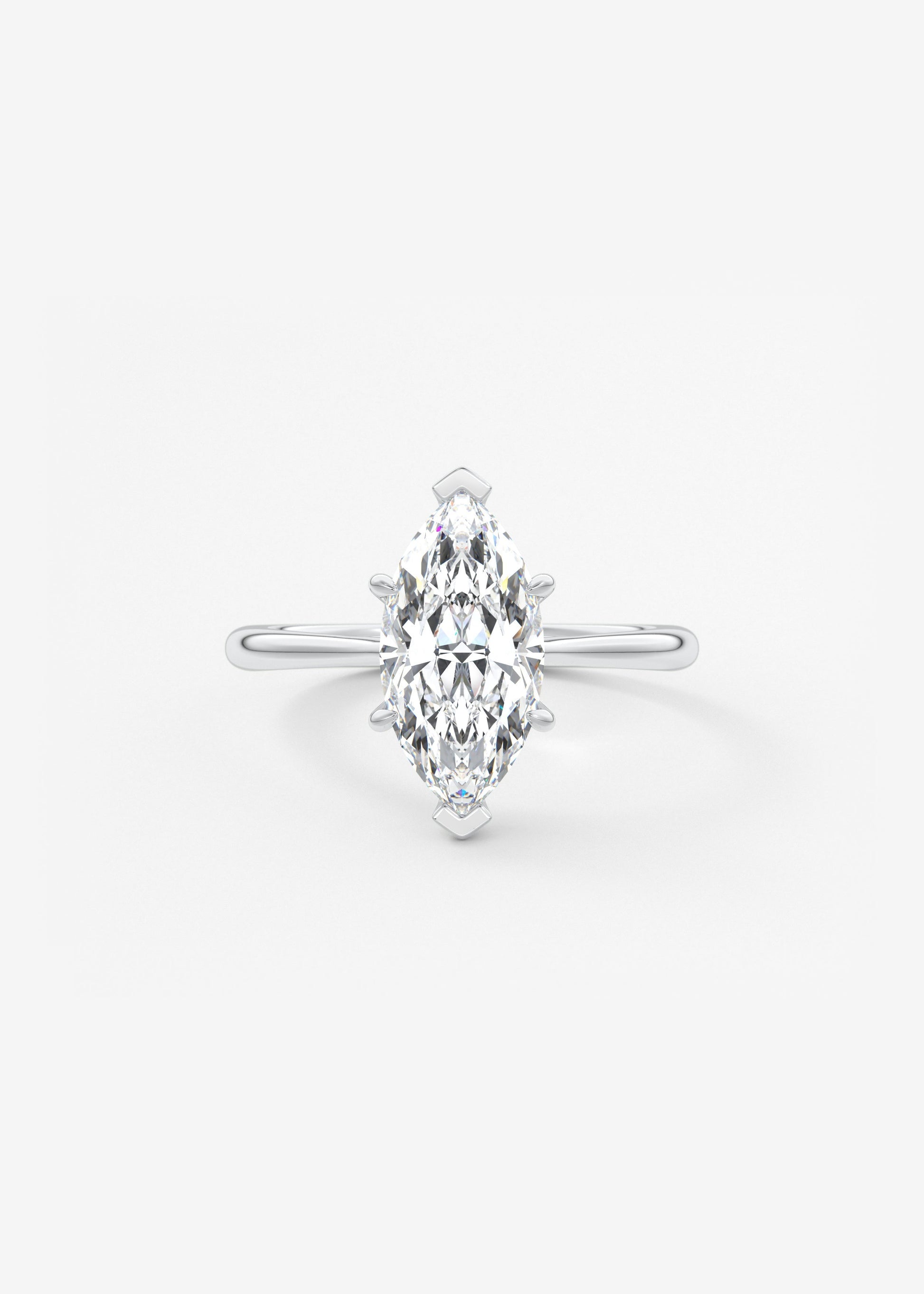 Oval Solitaire With Raised Basket Gallery Lab Grown Diamond Engagement Ring