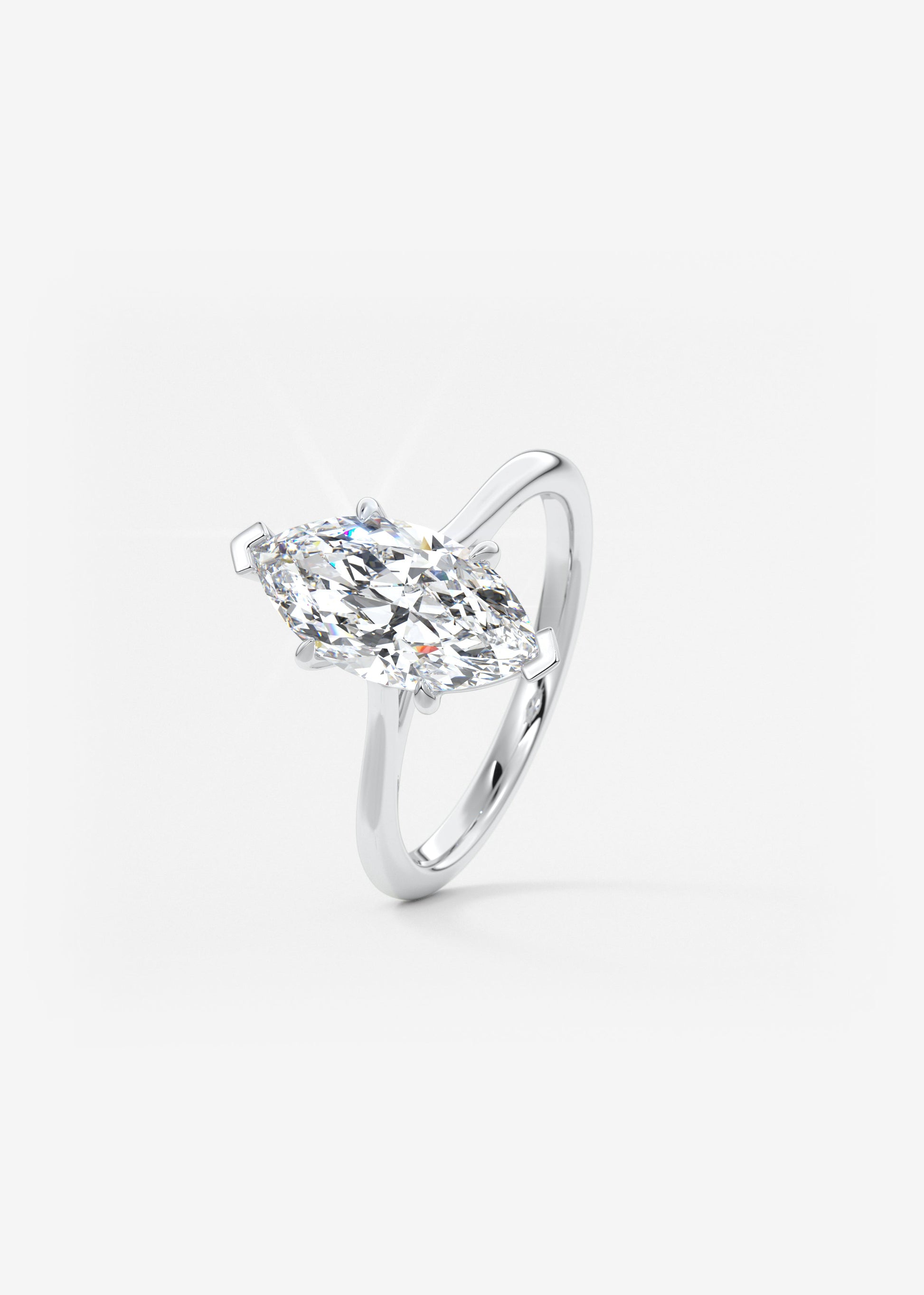 Oval Solitaire With Raised Basket Gallery Lab Grown Diamond Engagement Ring