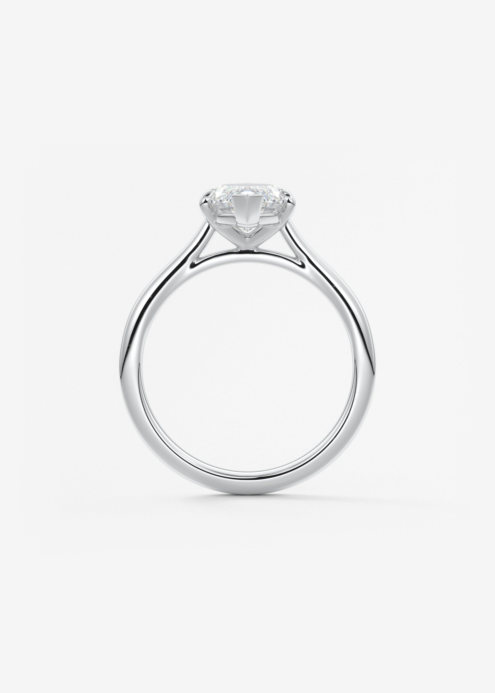 Oval Solitaire With Raised Basket Gallery Lab Grown Diamond Engagement Ring