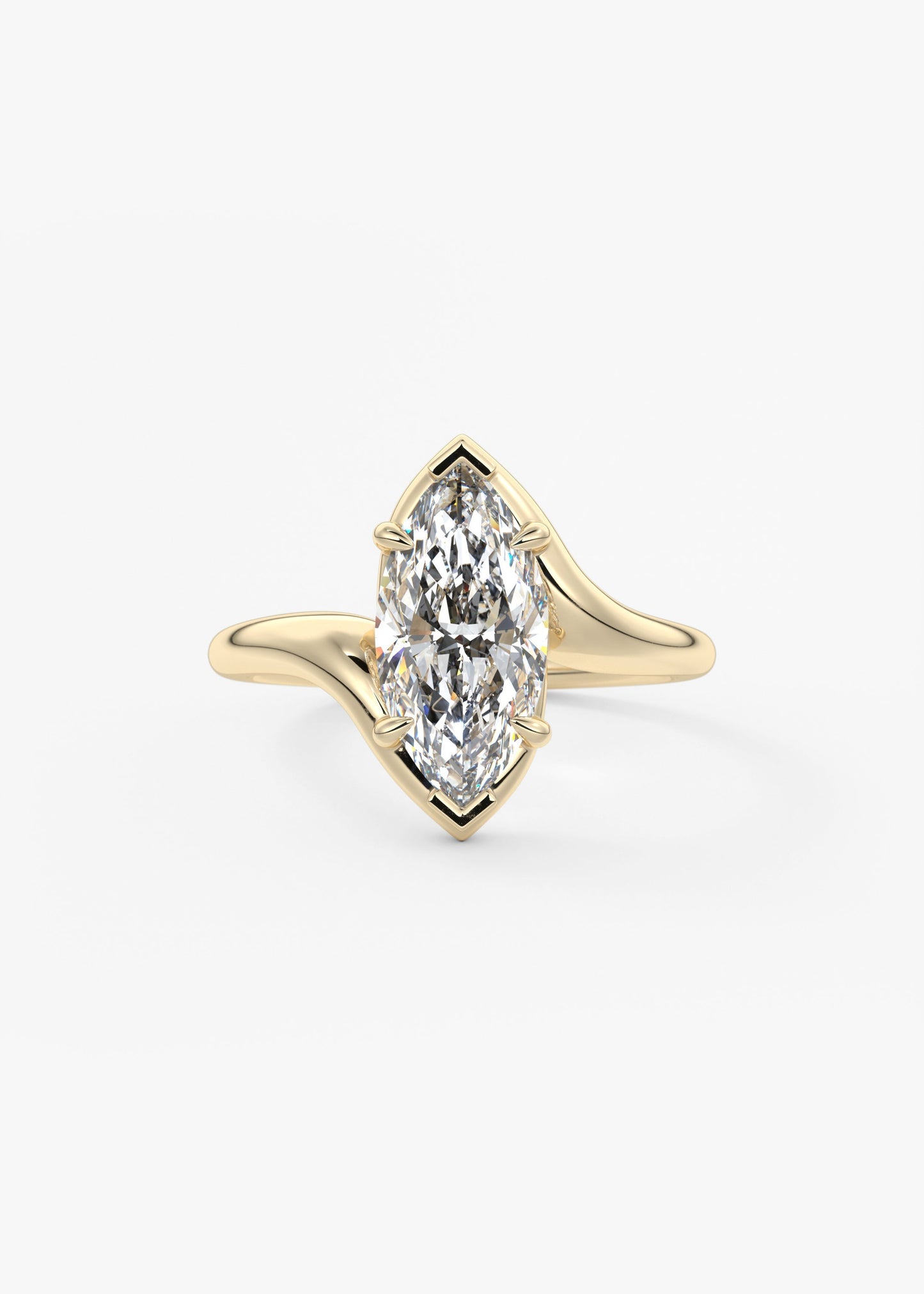 Oval Solitaire With Raised Basket Gallery Lab Grown Diamond Engagement Ring