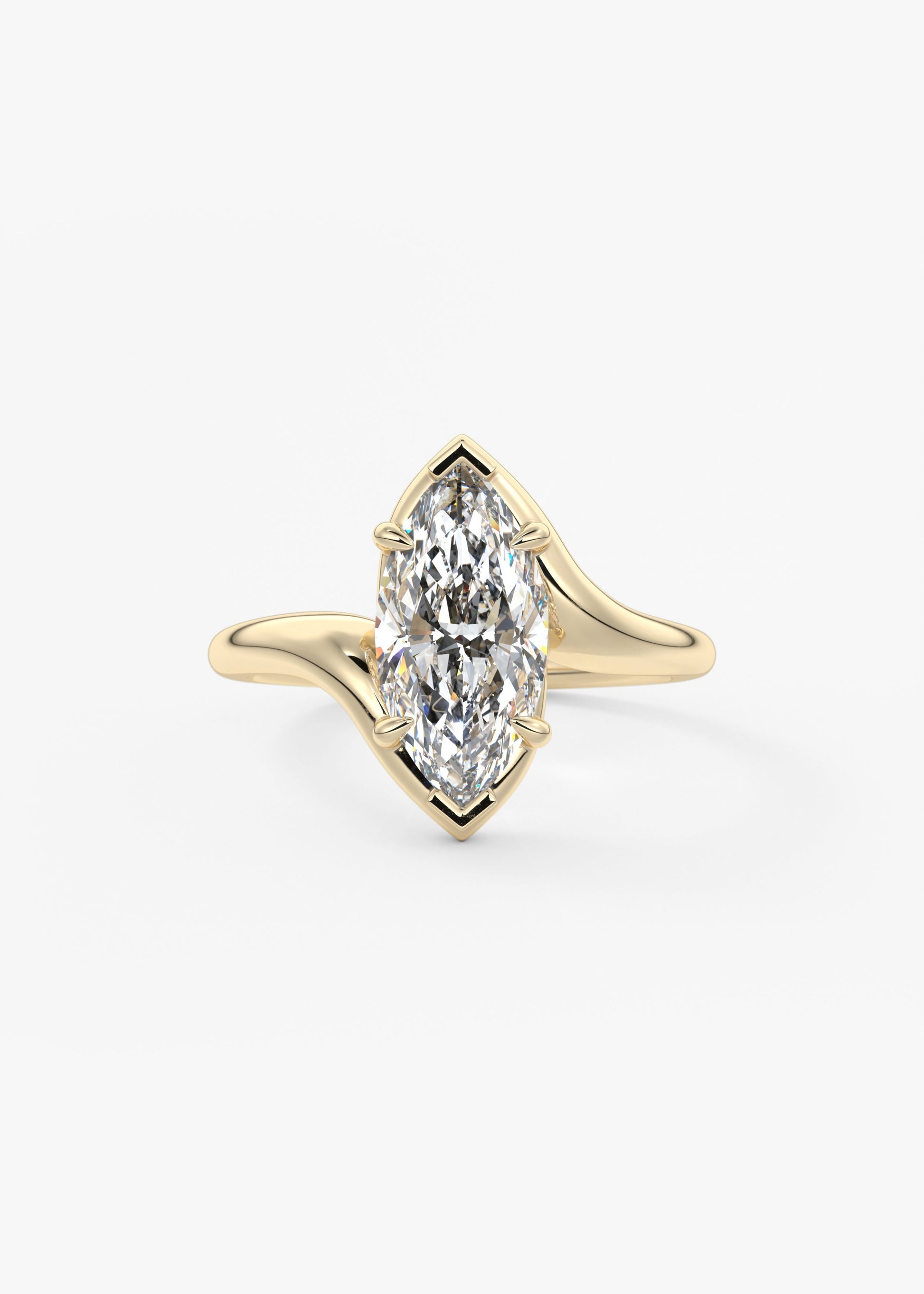 Oval Solitaire With Raised Basket Gallery Lab Grown Diamond Engagement Ring