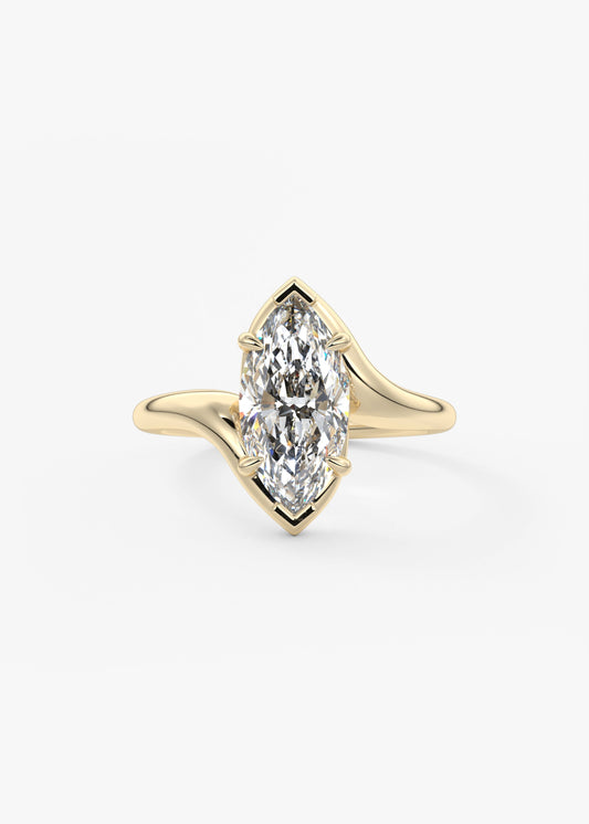 Oval Solitaire With Raised Basket Gallery Lab Grown Diamond Engagement Ring