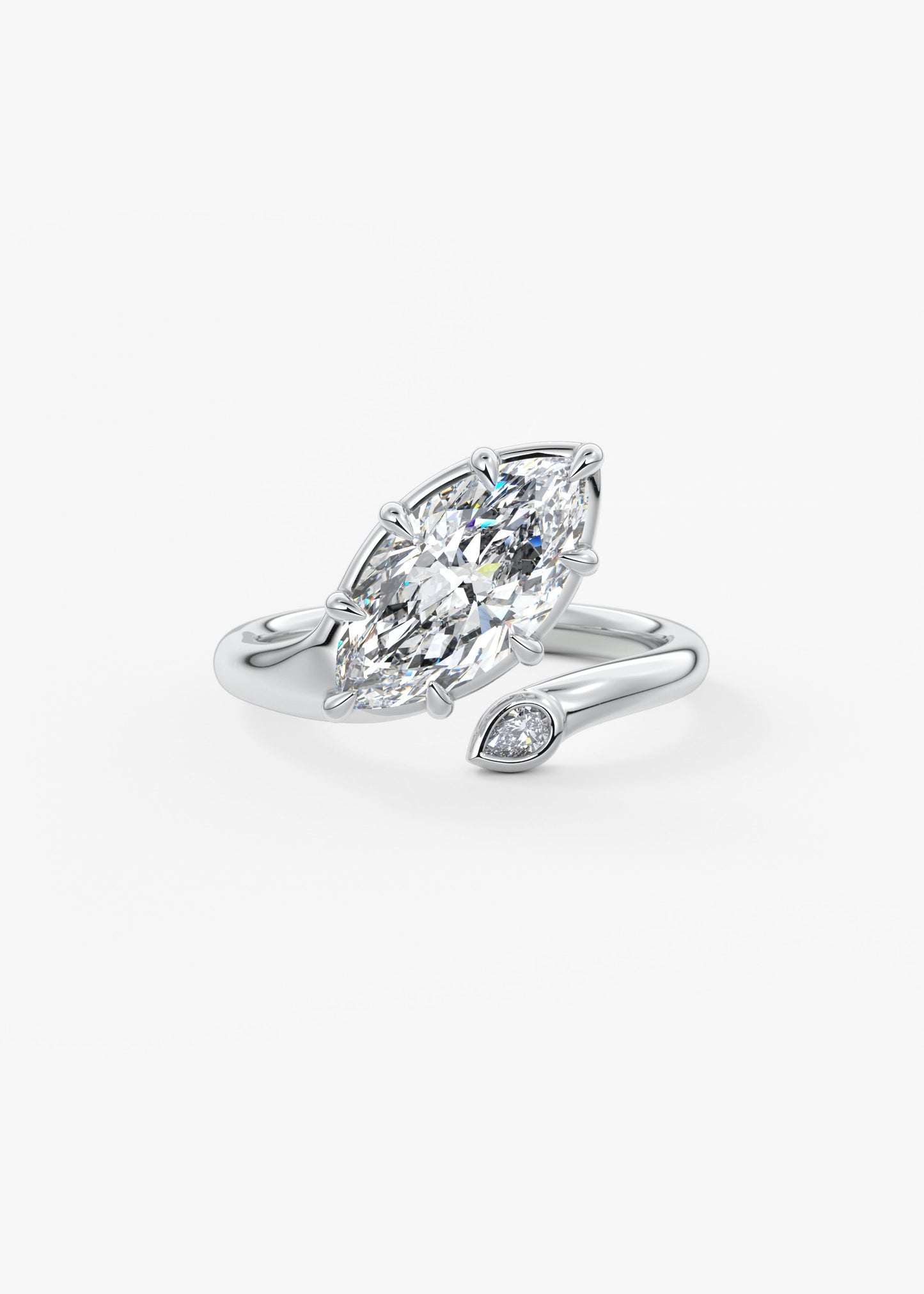 Oval Solitaire With Raised Basket Gallery Lab Grown Diamond Engagement Ring
