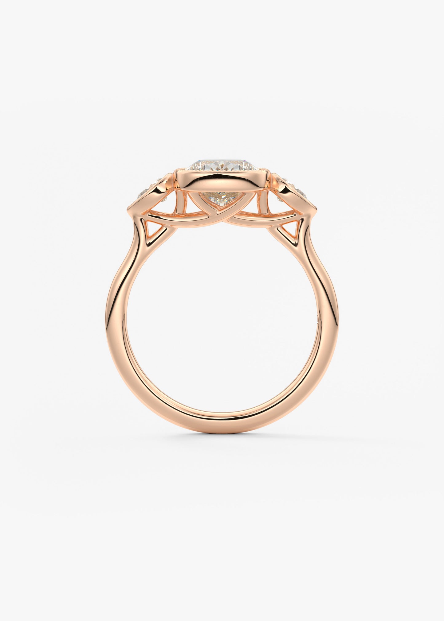 Oval Solitaire With Raised Basket Gallery Lab Grown Diamond Engagement Ring