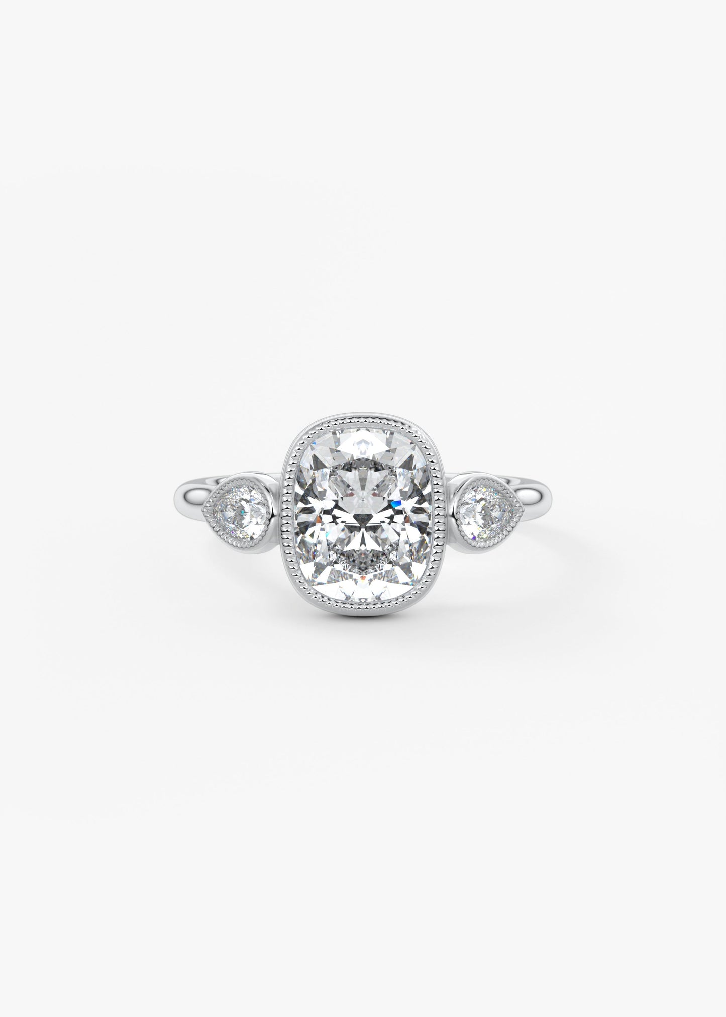 Oval Solitaire With Raised Basket Gallery Lab Grown Diamond Engagement Ring