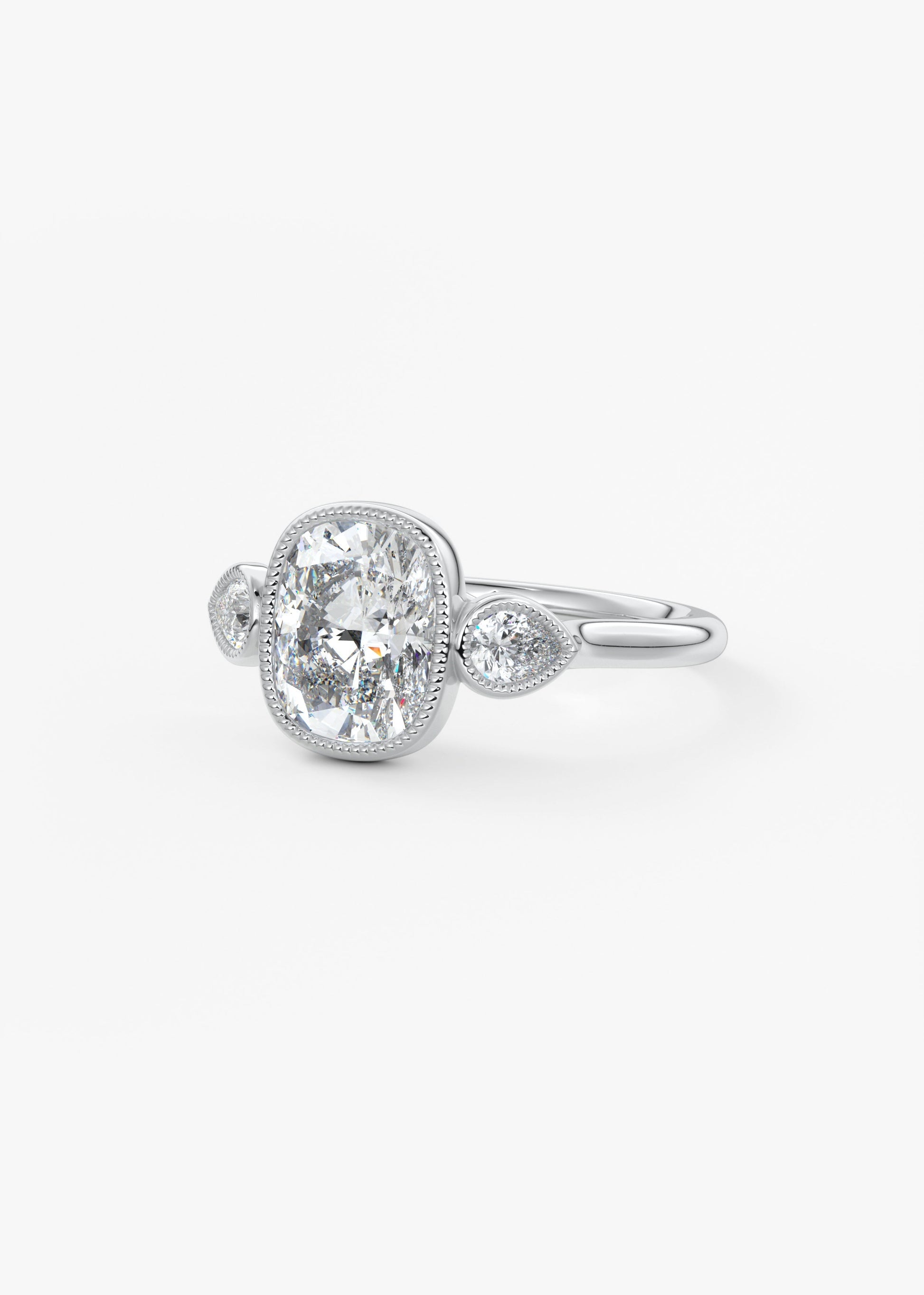 Oval Solitaire With Raised Basket Gallery Lab Grown Diamond Engagement Ring