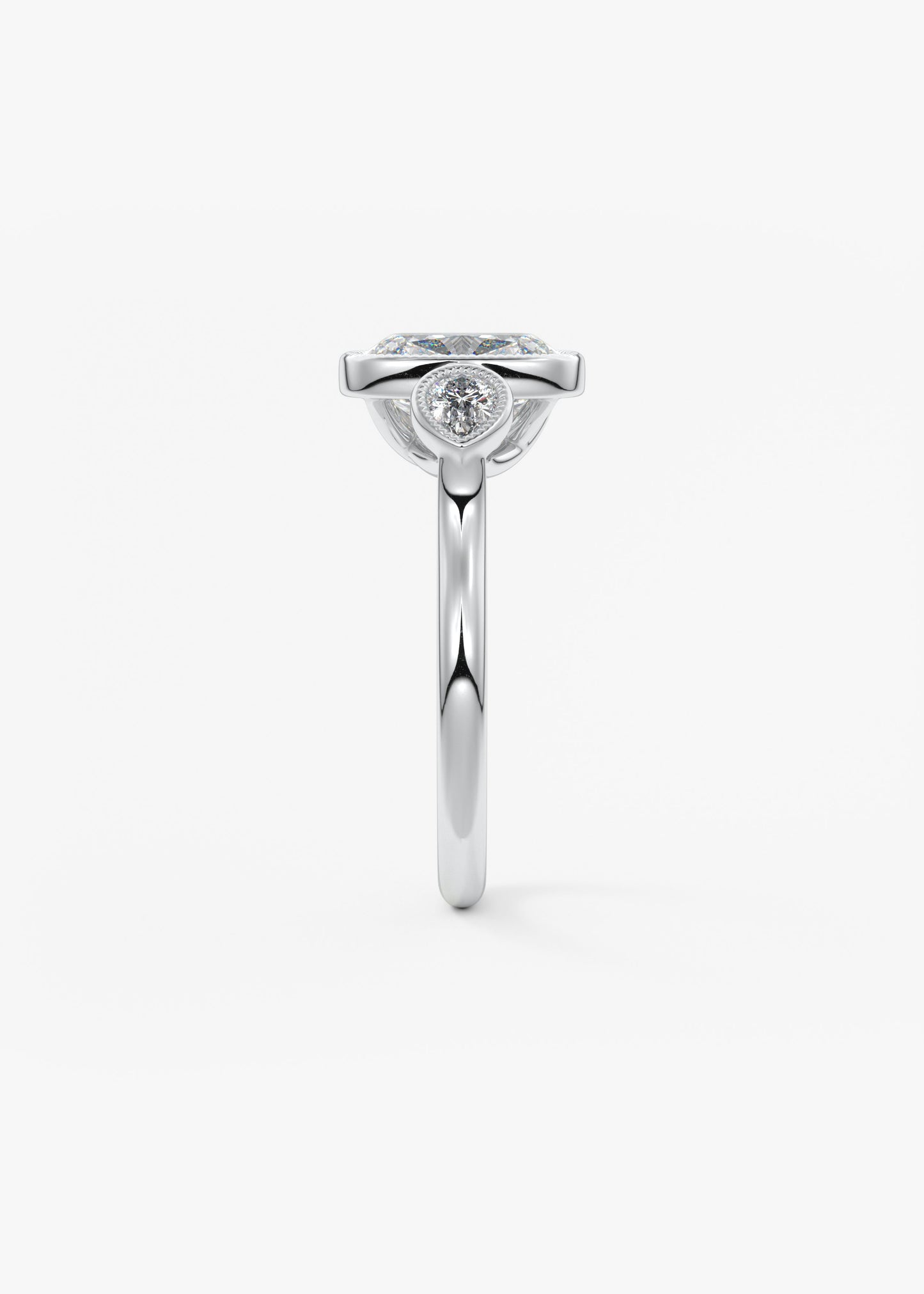 Oval Solitaire With Raised Basket Gallery Lab Grown Diamond Engagement Ring
