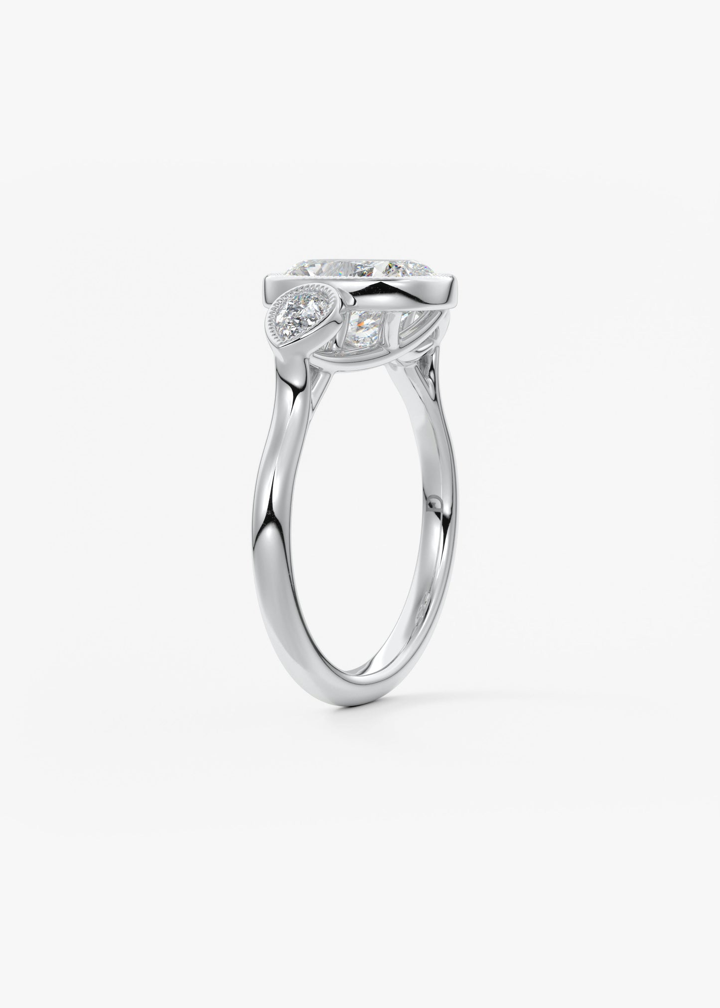 Oval Solitaire With Raised Basket Gallery Lab Grown Diamond Engagement Ring
