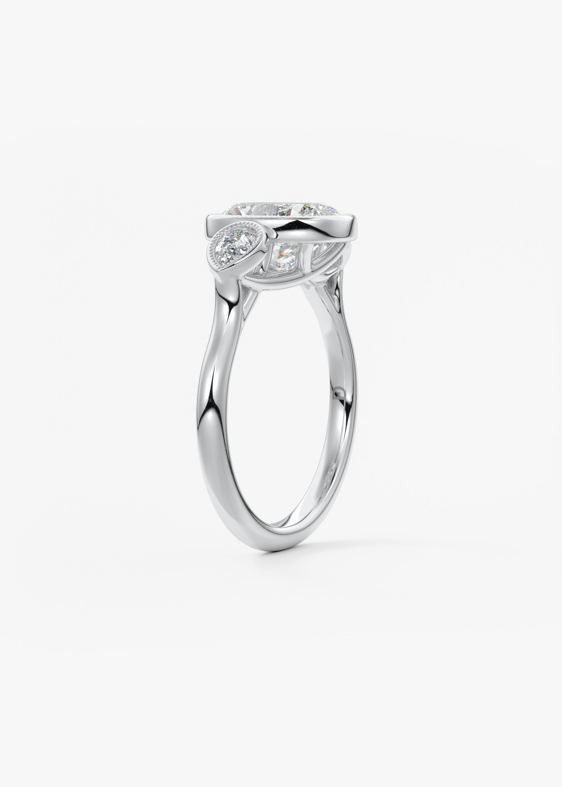 Oval Solitaire With Raised Basket Gallery Lab Grown Diamond Engagement Ring