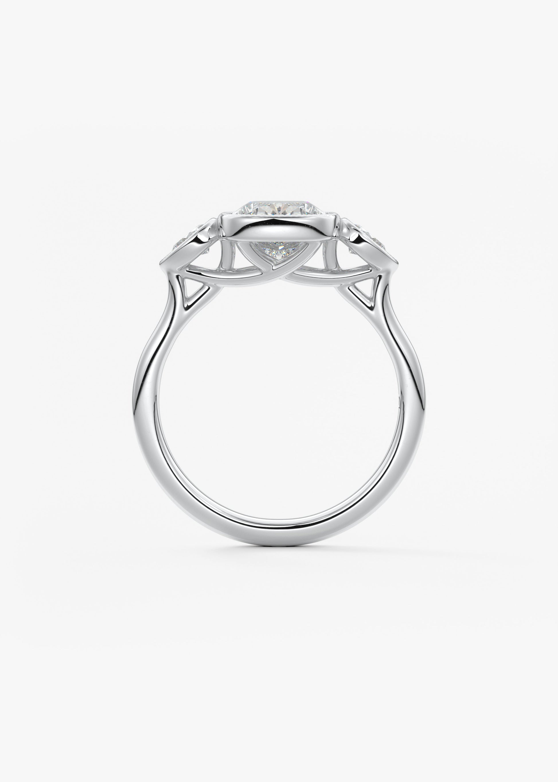 Oval Solitaire With Raised Basket Gallery Lab Grown Diamond Engagement Ring