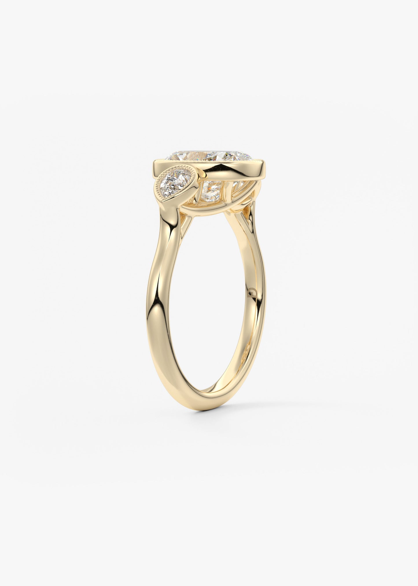 Oval Solitaire With Raised Basket Gallery Lab Grown Diamond Engagement Ring