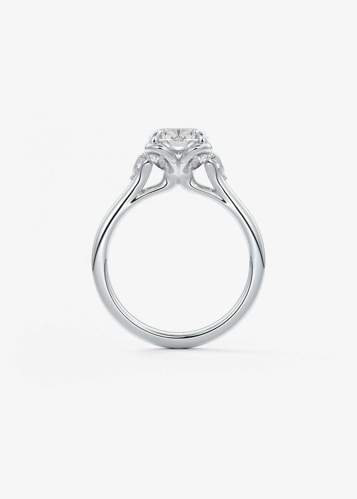 Oval Solitaire With Raised Basket Gallery Lab Grown Diamond Engagement Ring