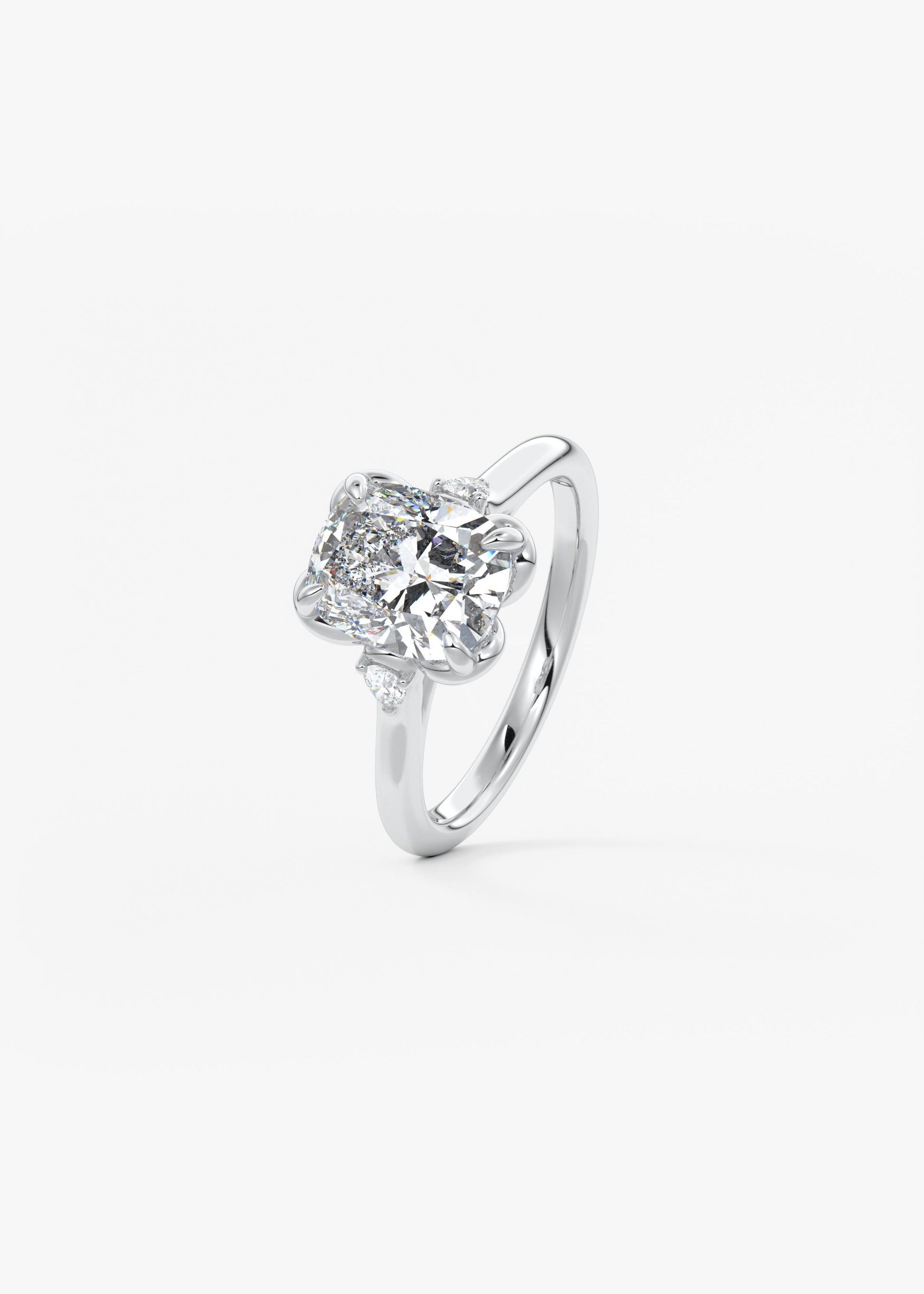 Oval Solitaire With Raised Basket Gallery Lab Grown Diamond Engagement Ring