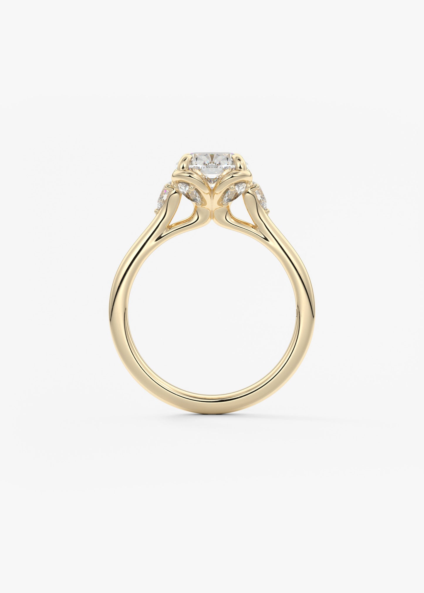 Oval Solitaire With Raised Basket Gallery Lab Grown Diamond Engagement Ring