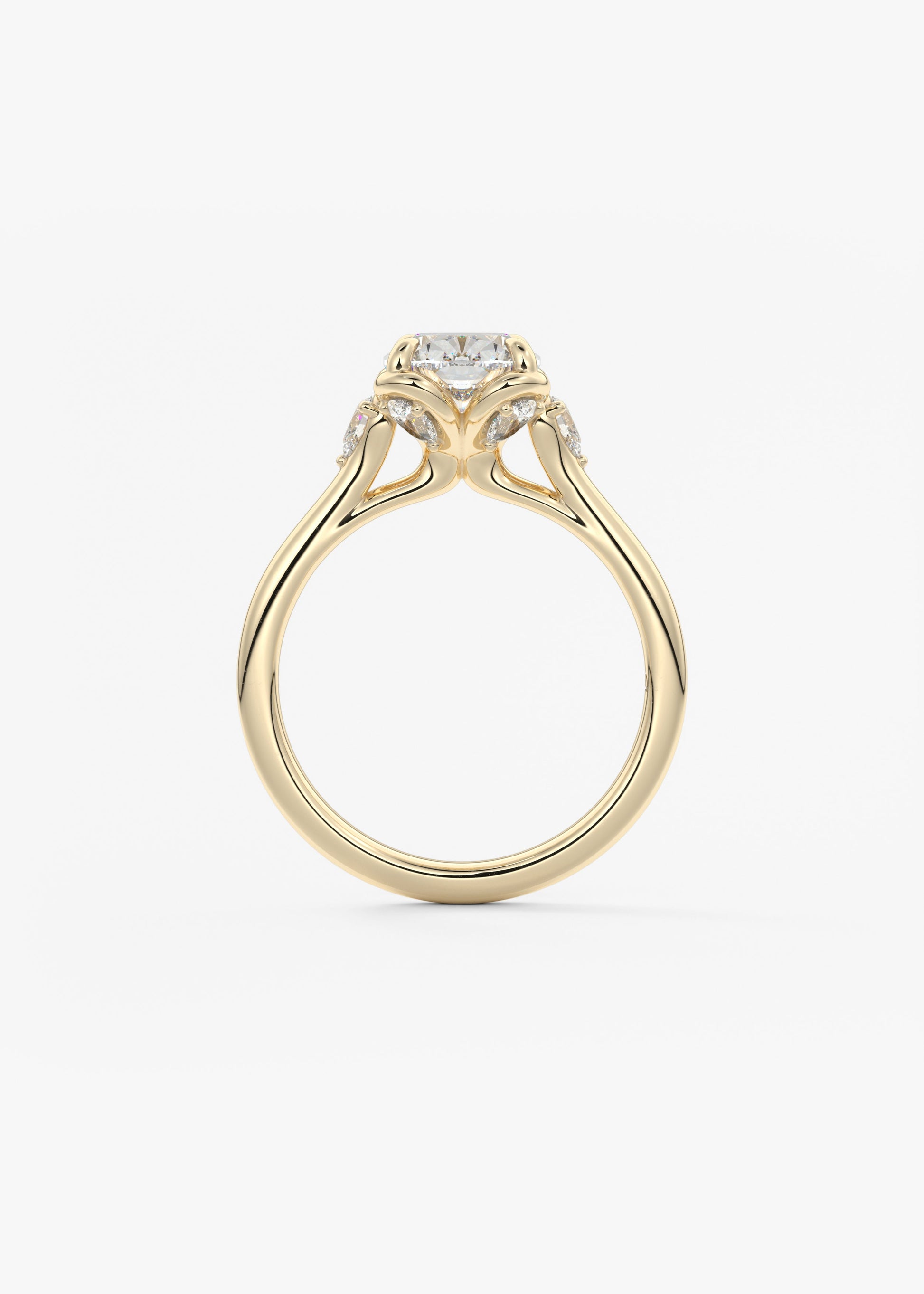 Oval Solitaire With Raised Basket Gallery Lab Grown Diamond Engagement Ring