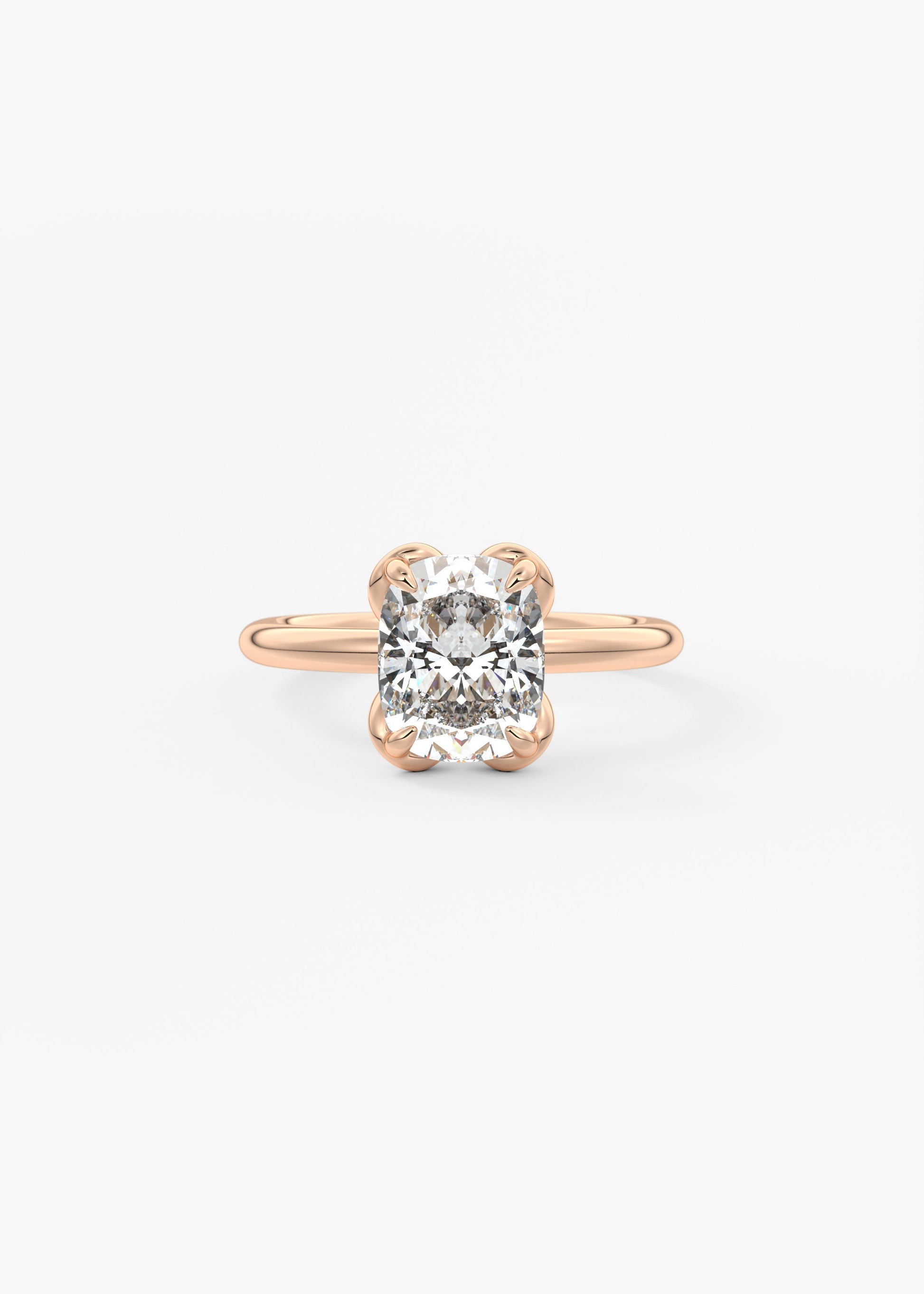 Oval Solitaire With Raised Basket Gallery Lab Grown Diamond Engagement Ring