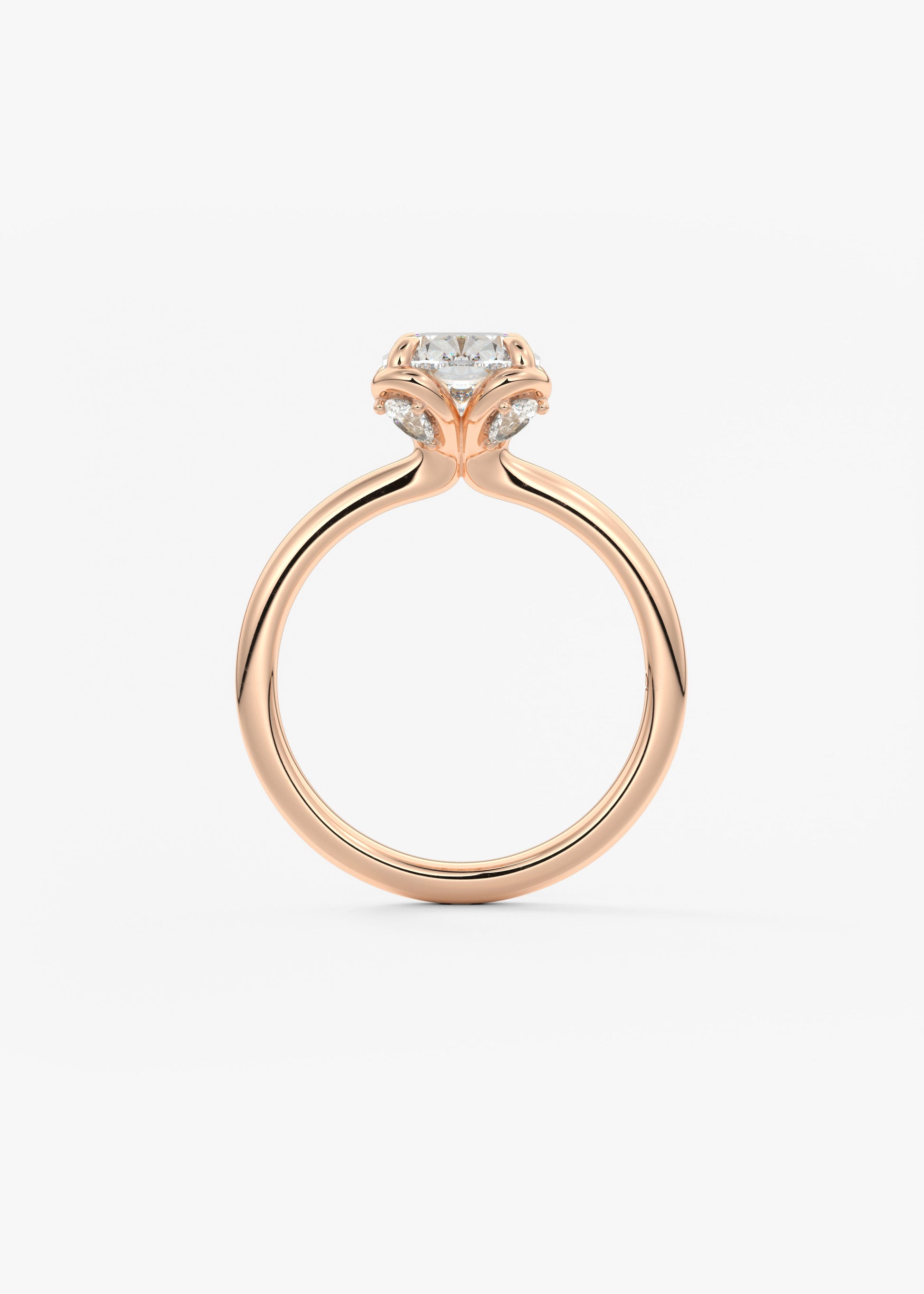Oval Solitaire With Raised Basket Gallery Lab Grown Diamond Engagement Ring