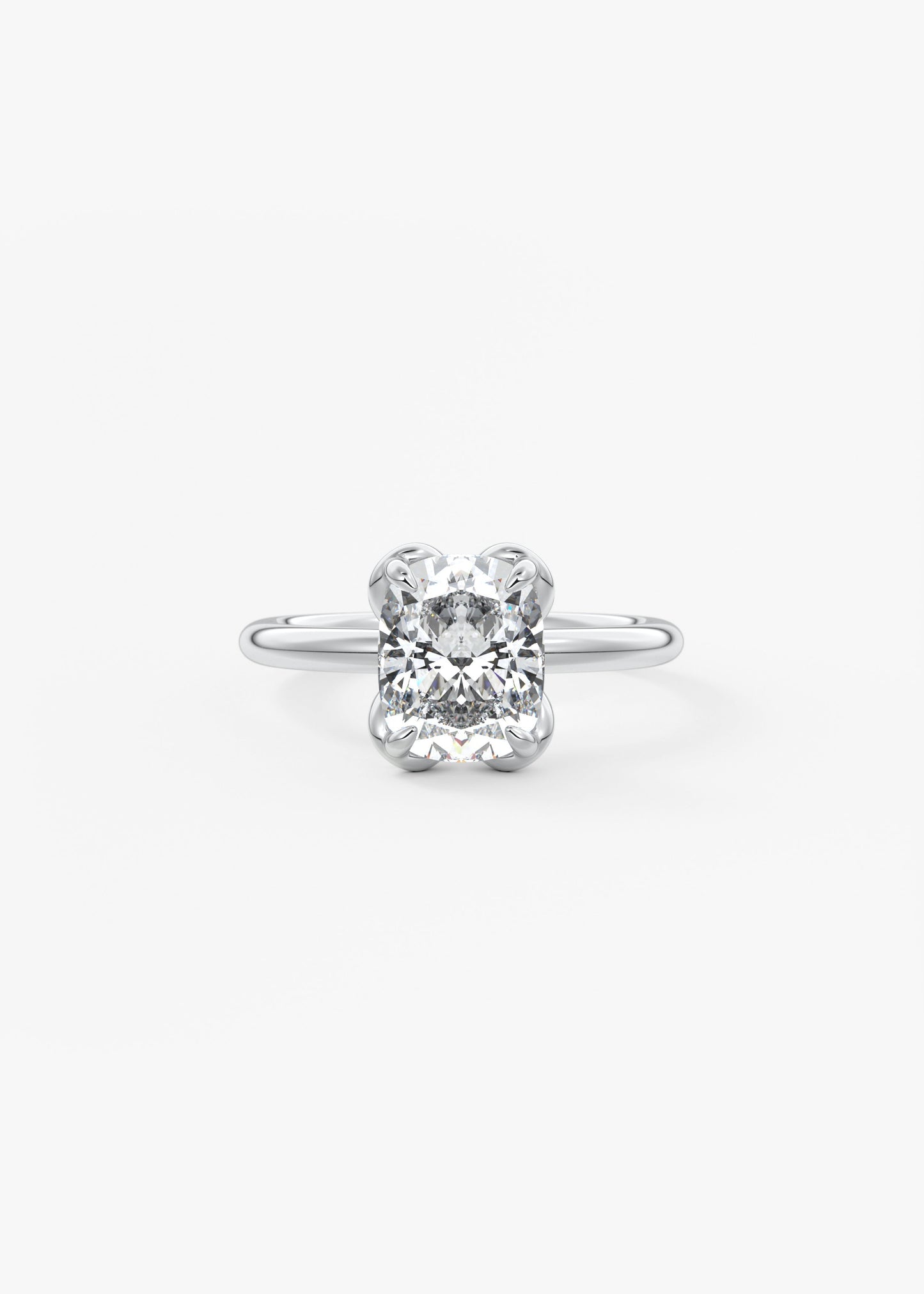 Oval Solitaire With Raised Basket Gallery Lab Grown Diamond Engagement Ring