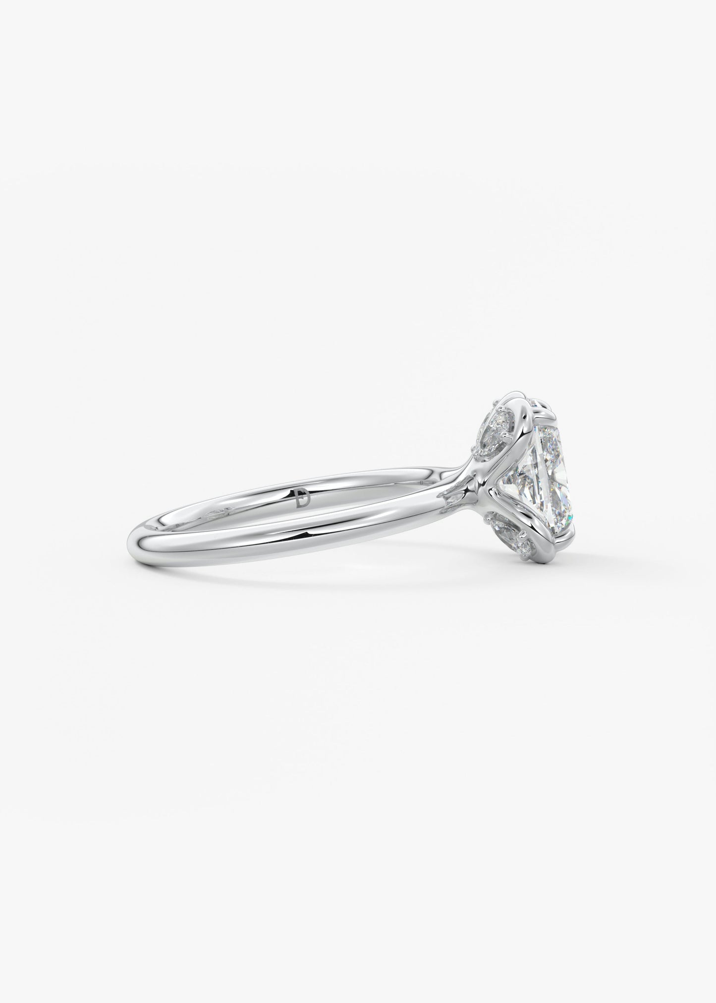 Oval Solitaire With Raised Basket Gallery Lab Grown Diamond Engagement Ring