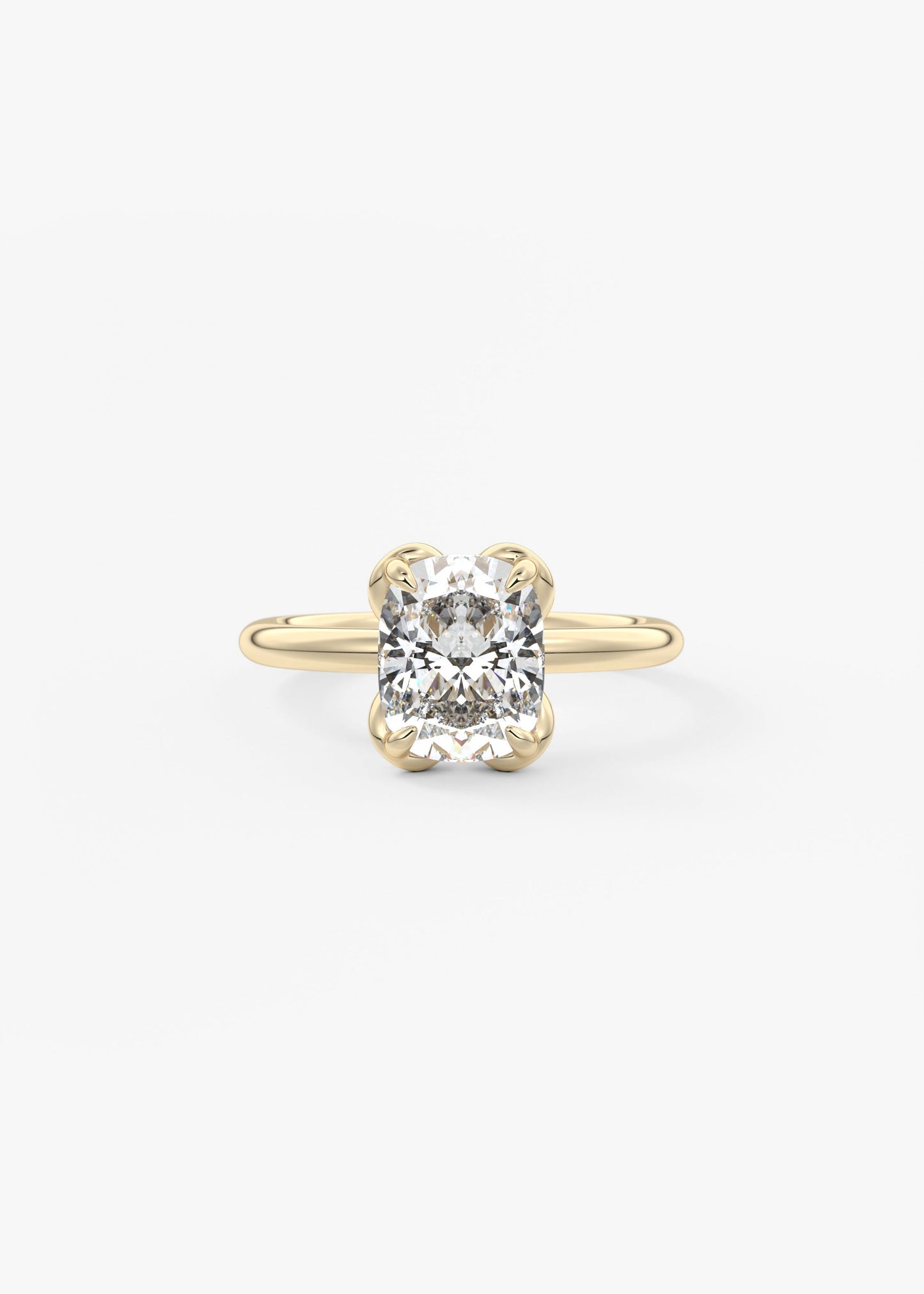 Oval Solitaire With Raised Basket Gallery Lab Grown Diamond Engagement Ring