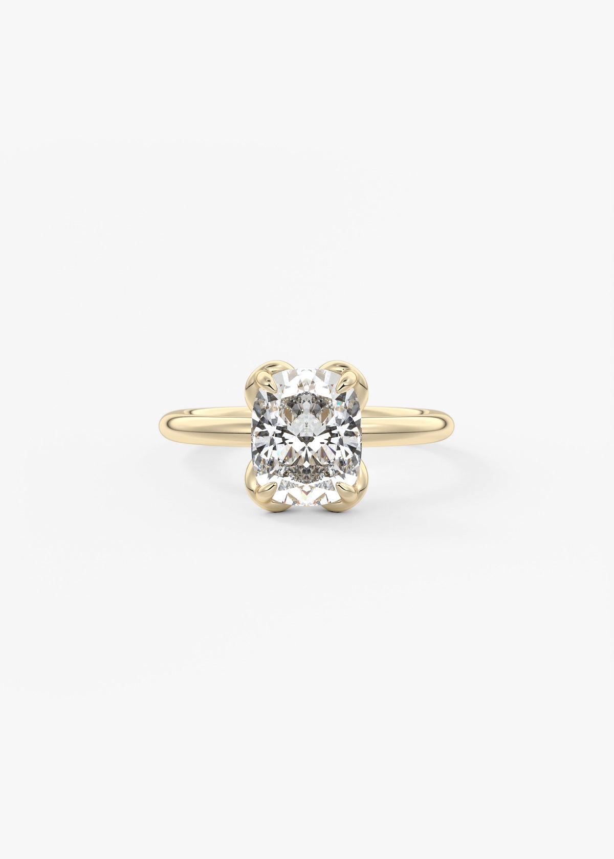 Oval Solitaire With Raised Basket Gallery Lab Grown Diamond Engagement Ring