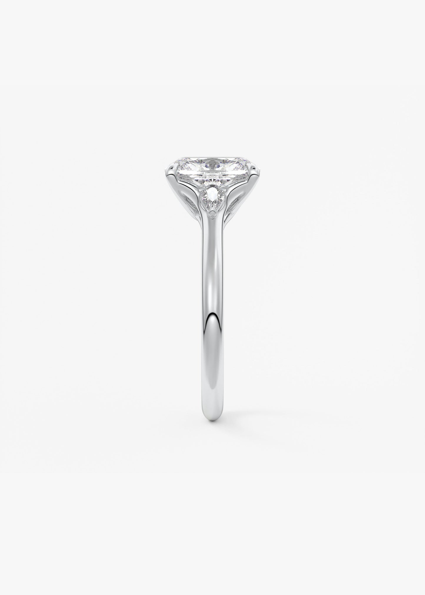 Oval Solitaire With Raised Basket Gallery Lab Grown Diamond Engagement Ring