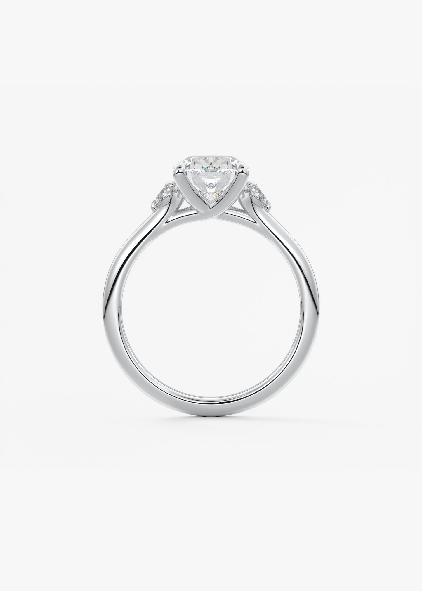 Oval Solitaire With Raised Basket Gallery Lab Grown Diamond Engagement Ring