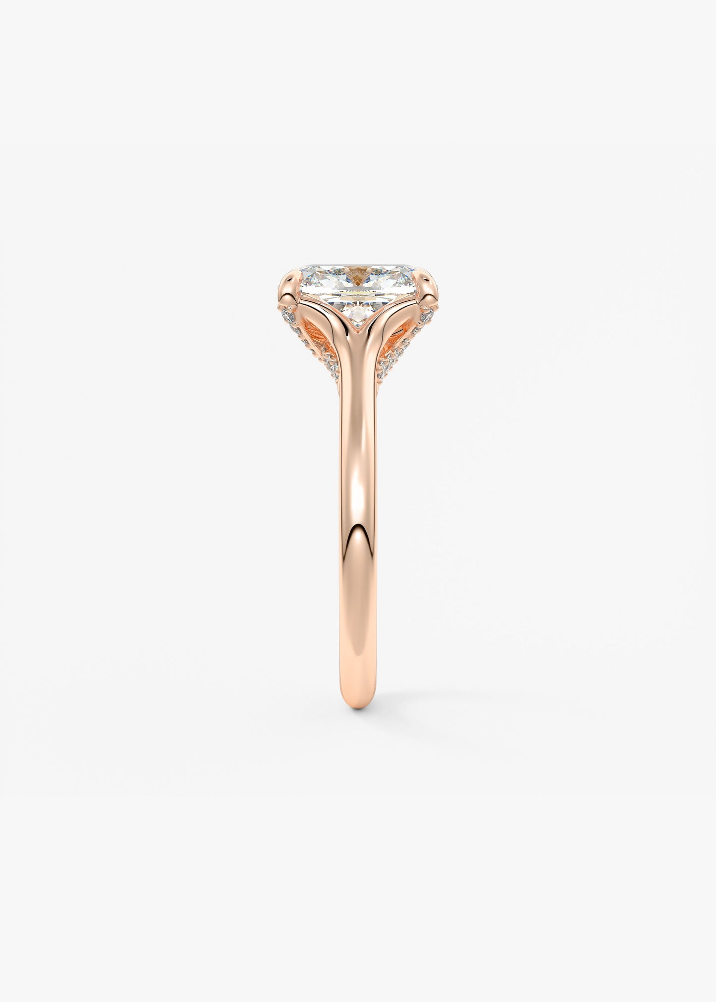 Oval Solitaire With Raised Basket Gallery Lab Grown Diamond Engagement Ring