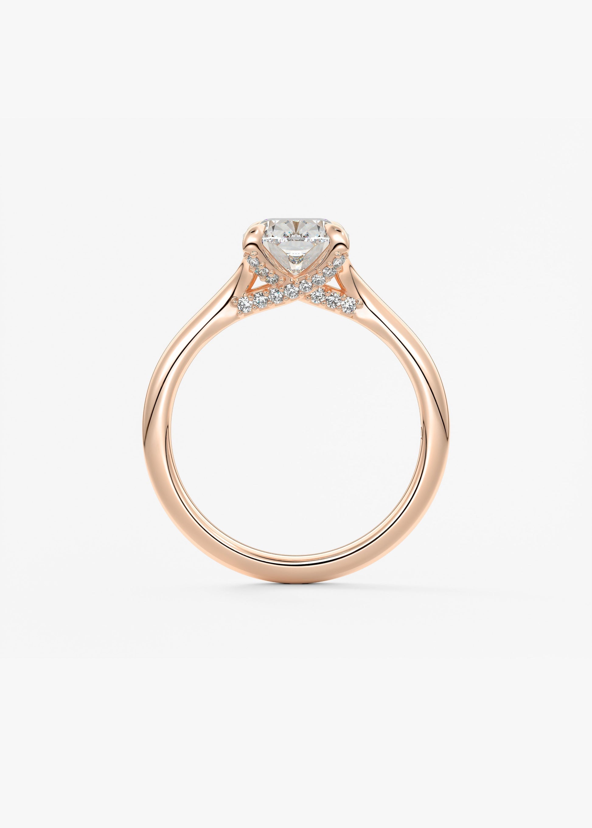Oval Solitaire With Raised Basket Gallery Lab Grown Diamond Engagement Ring
