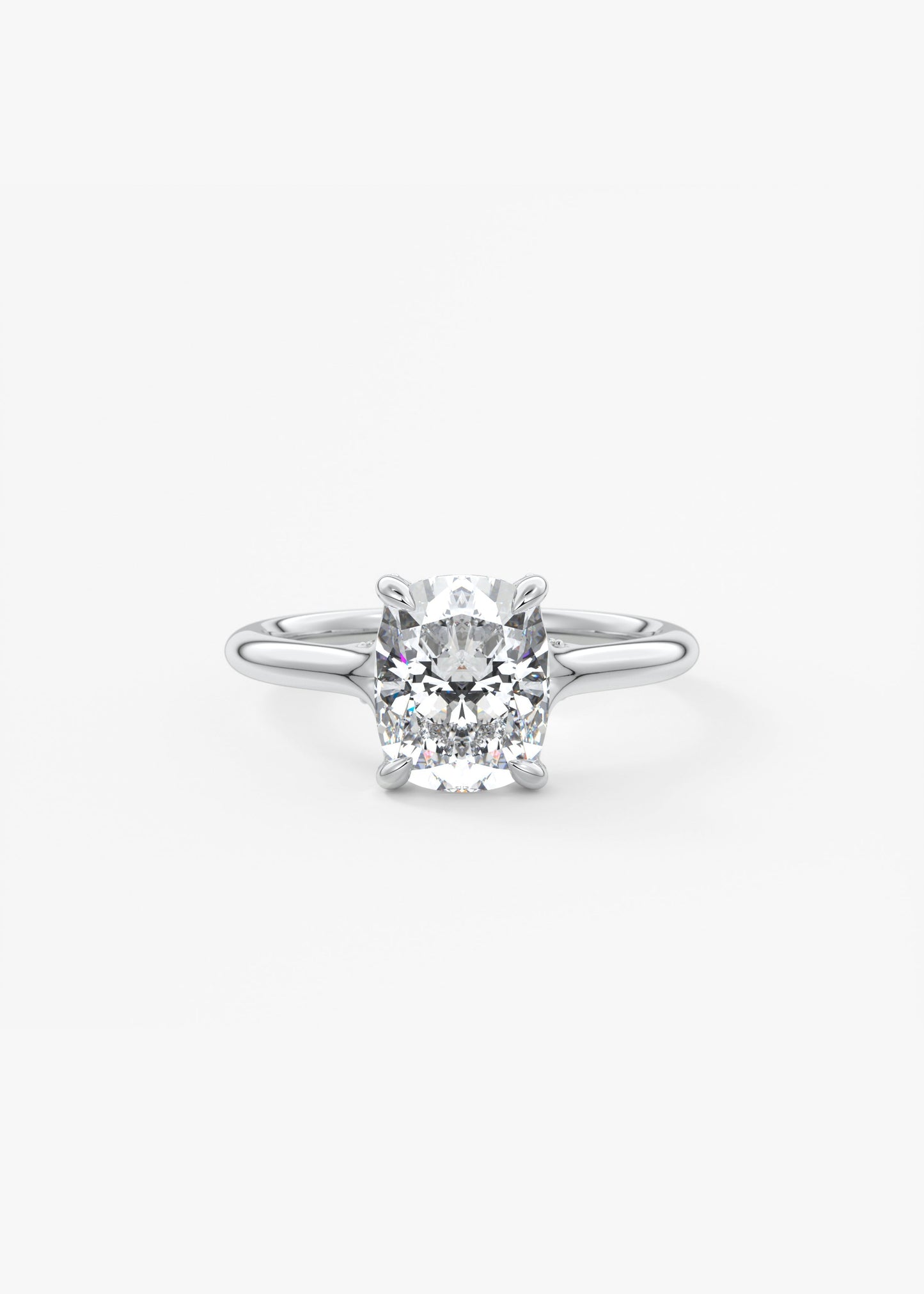 Oval Solitaire With Raised Basket Gallery Lab Grown Diamond Engagement Ring